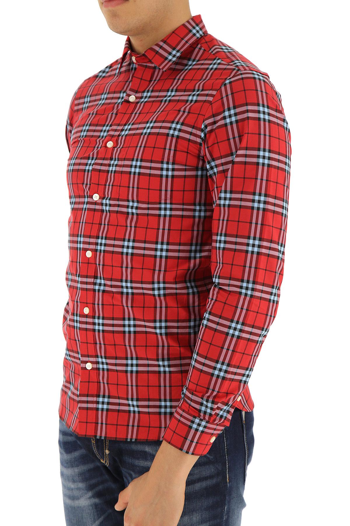 Burberry Vintage Check Cotton Shirt in Red for Men - Lyst
