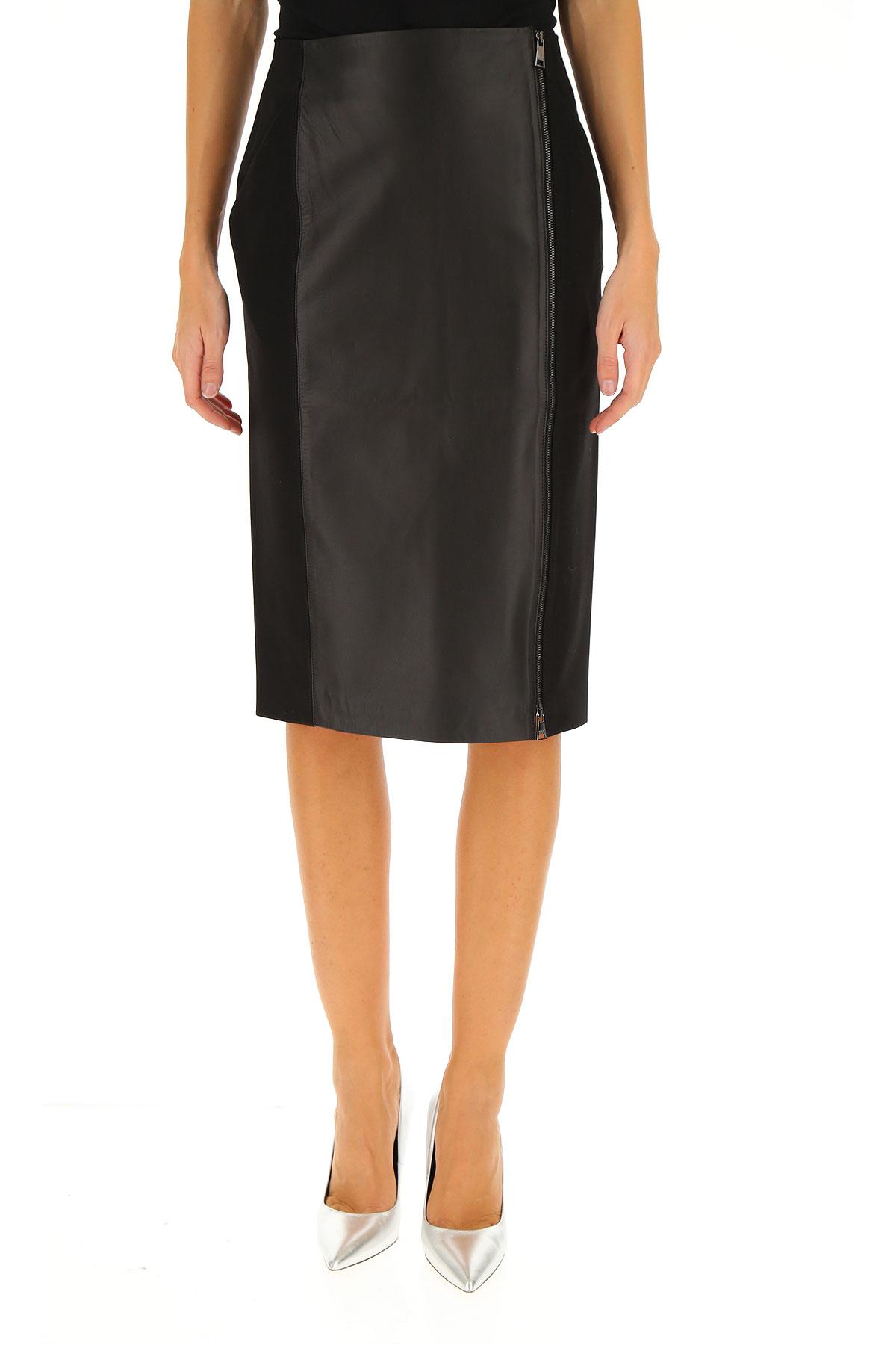 Karl Lagerfeld Leather Skirt For Women in Black - Lyst