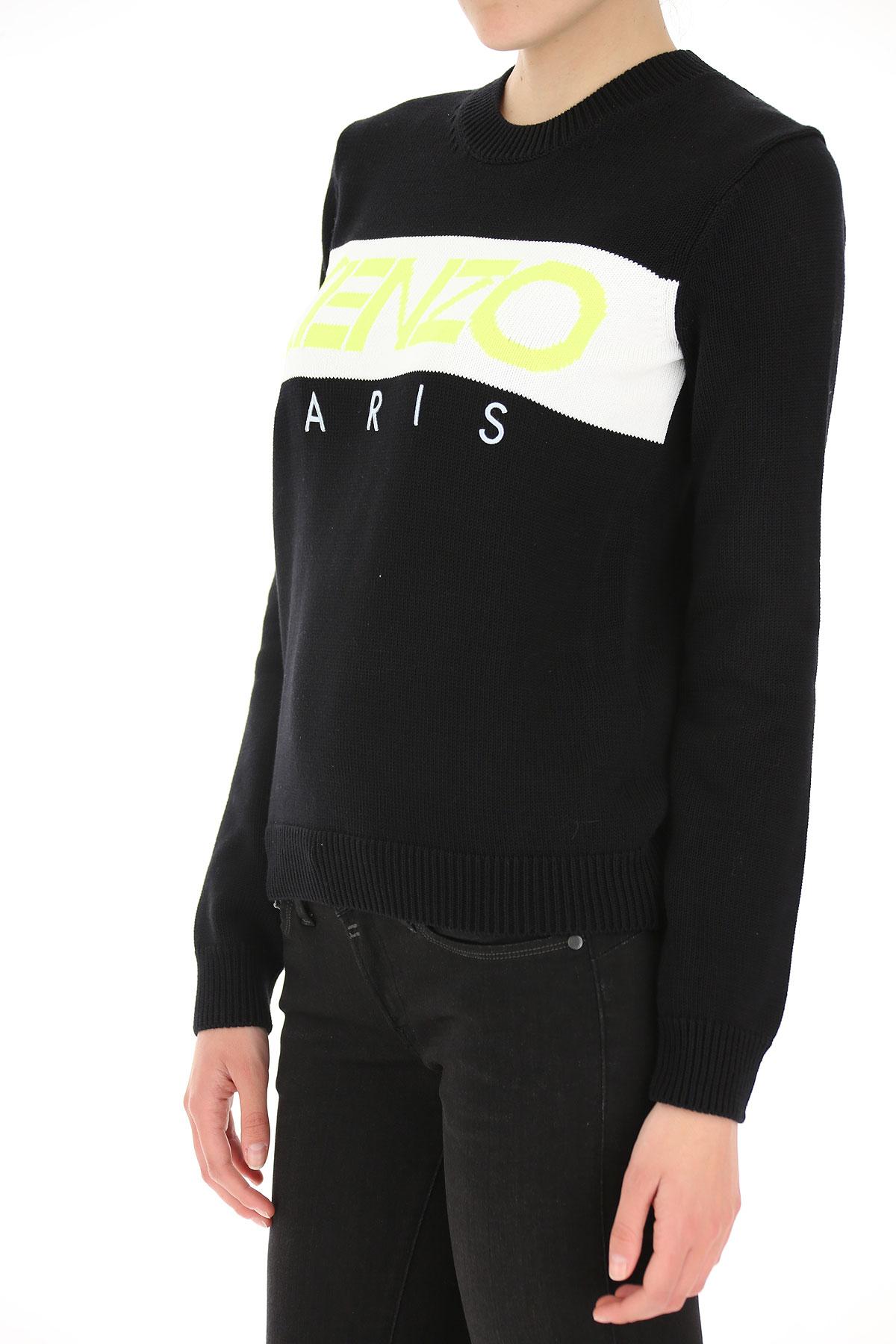 KENZO Synthetic Sweater For Women Jumper On Sale in Black Lyst