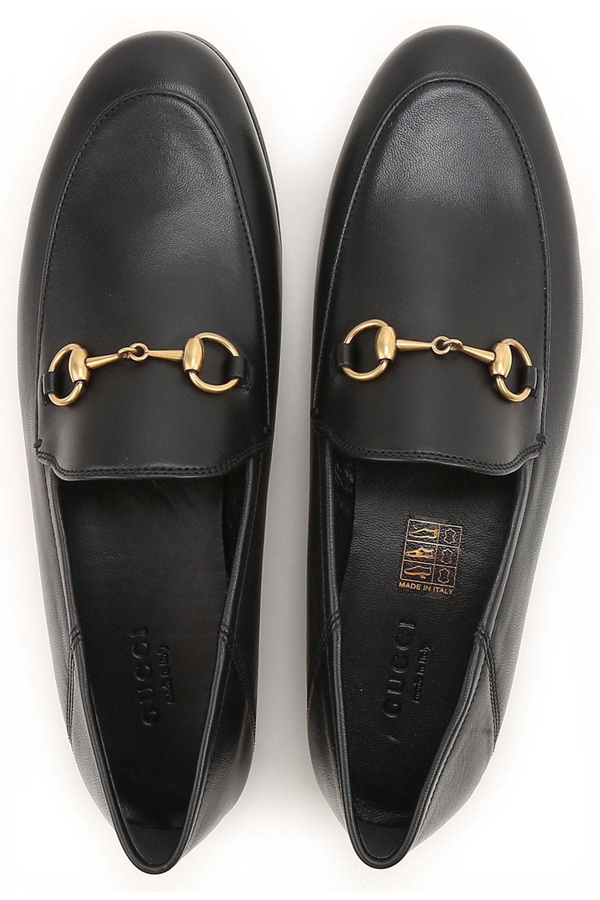 Gucci Leather Loafers For Women On Sale in Leather (Black) - Lyst