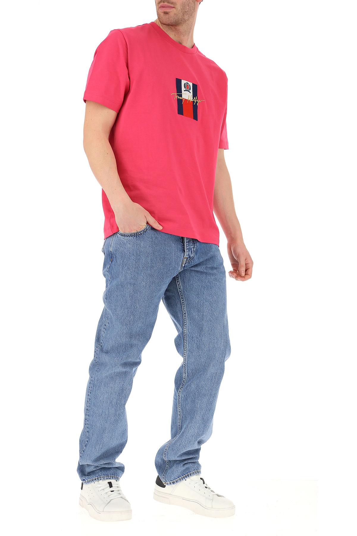 tommy hilfiger pink t shirt mens