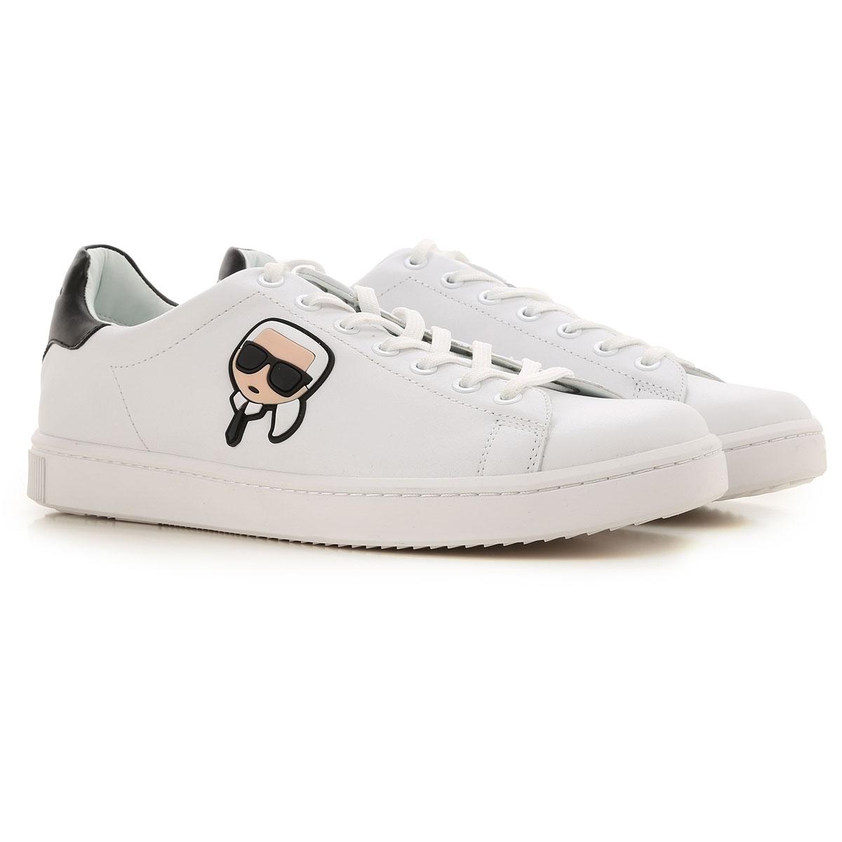 Karl Lagerfeld White Leather Sneakers for Men - Save 32% - Lyst