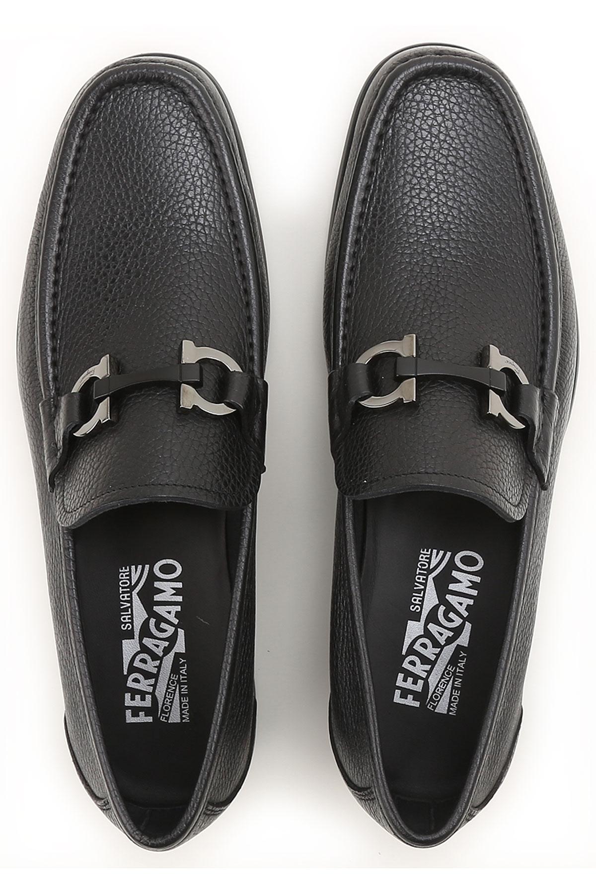 Ferragamo Leather Loafers For Men On Sale in Black for Men - Lyst