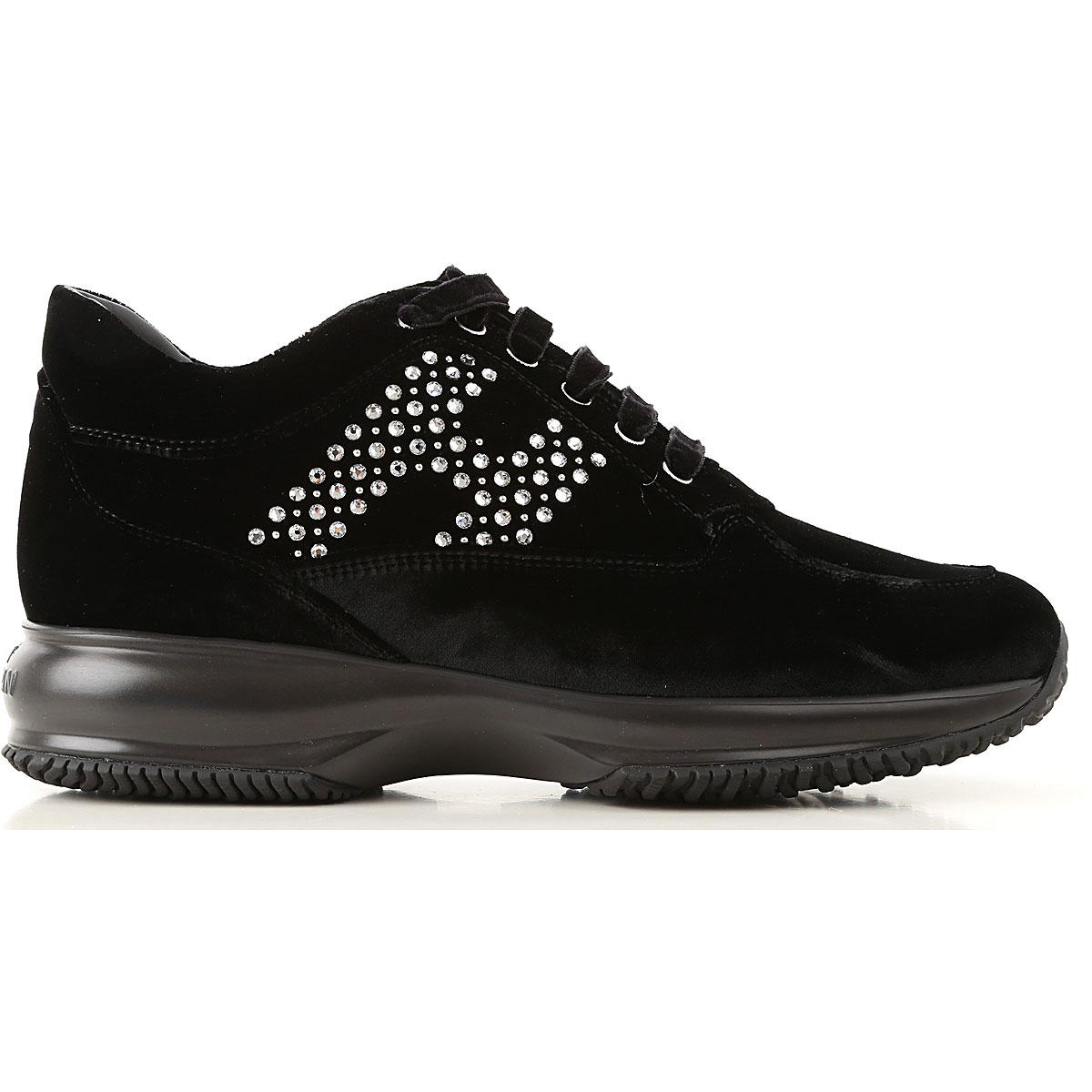 Hogan Leather Sneakers For Women On Sale In Outlet in Black - Lyst