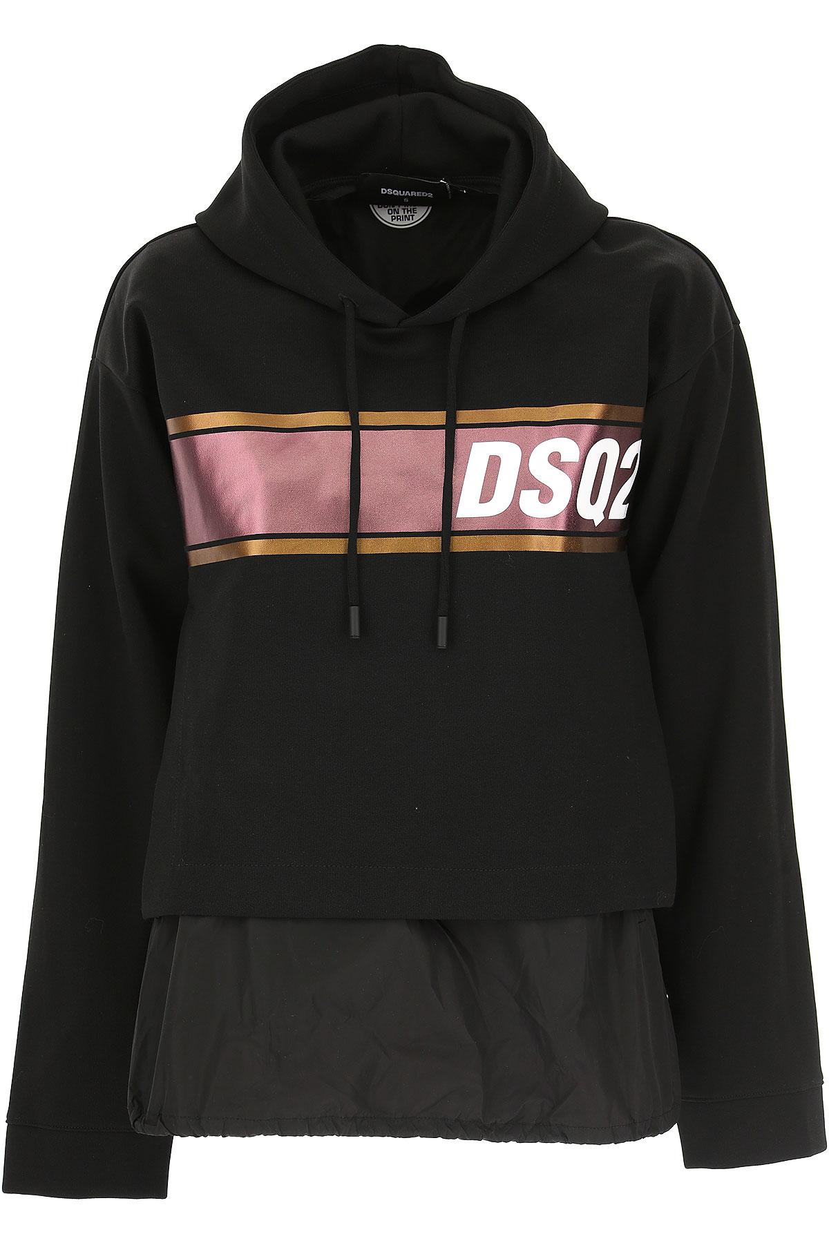 DSquared² Cotton Dsq2 Logo Stripe Hoodie in Black - Lyst