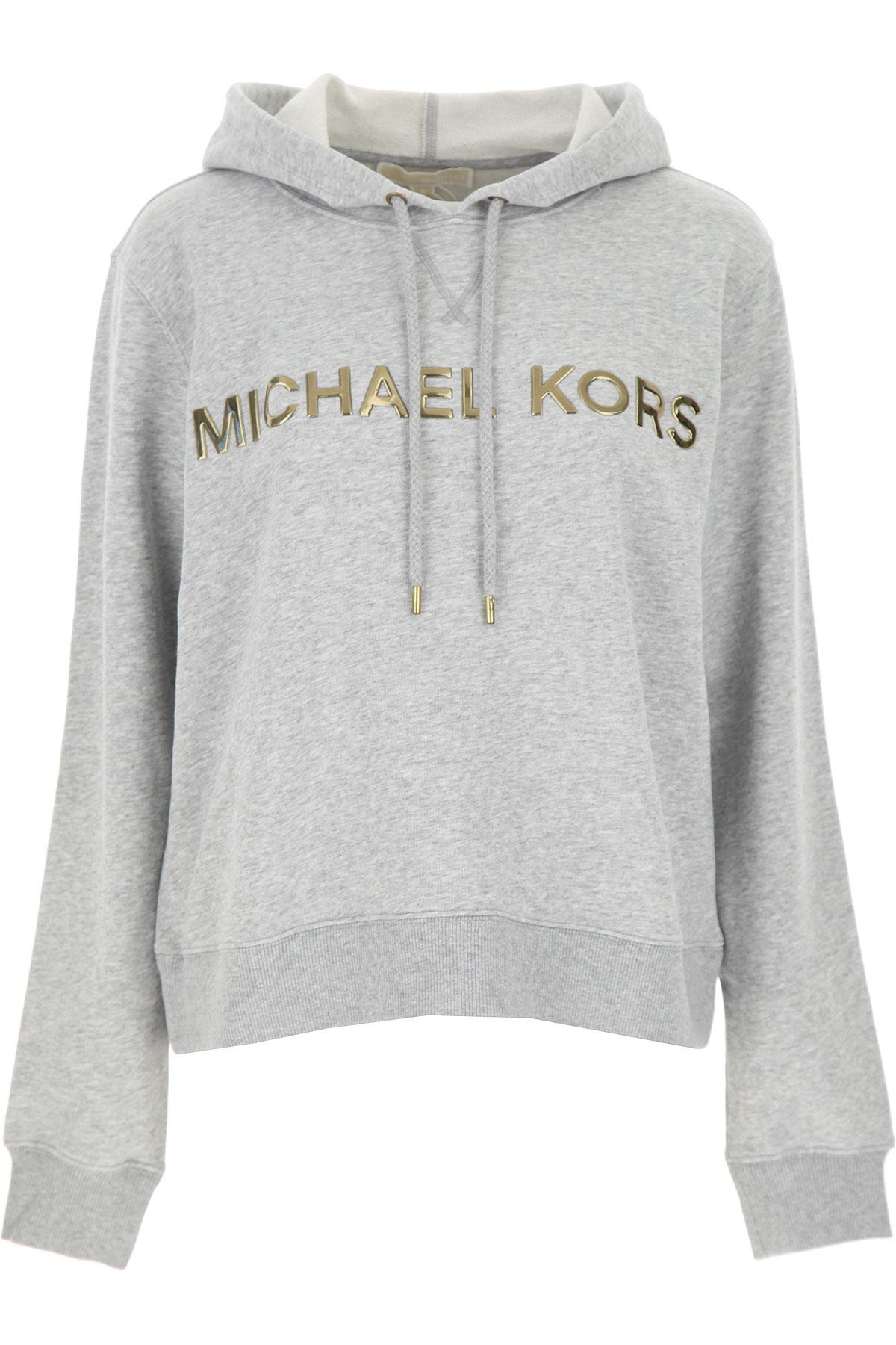 Michael Kors Cotton Relief Logo Hoodie in Grey (Gray) - Lyst