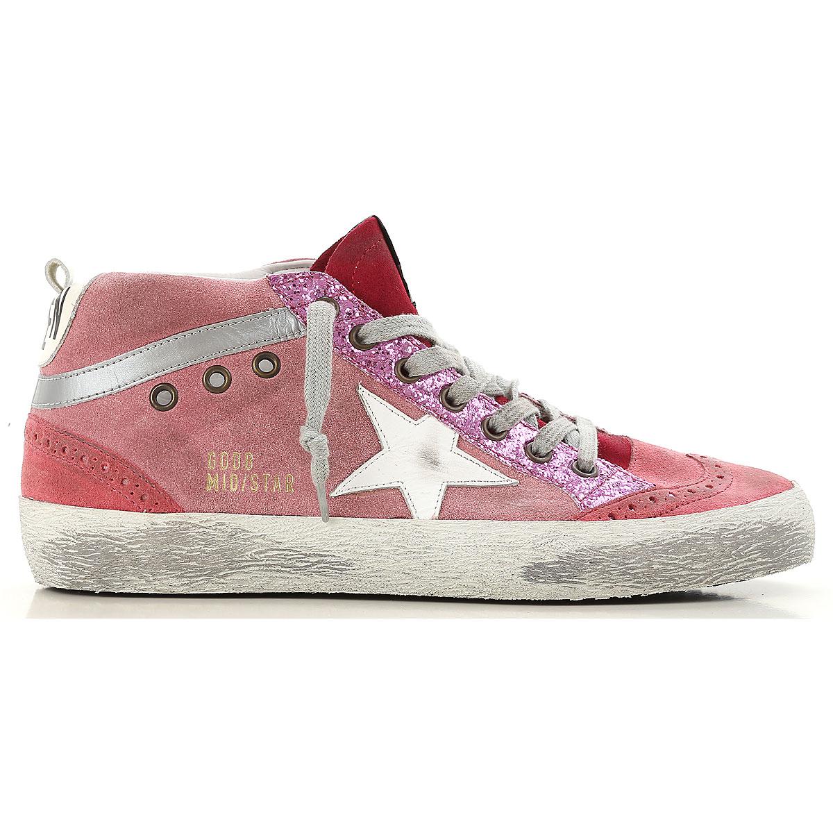 Golden Goose Deluxe Brand Leather Mid Star Sneakers in Pink/White (Pink ...