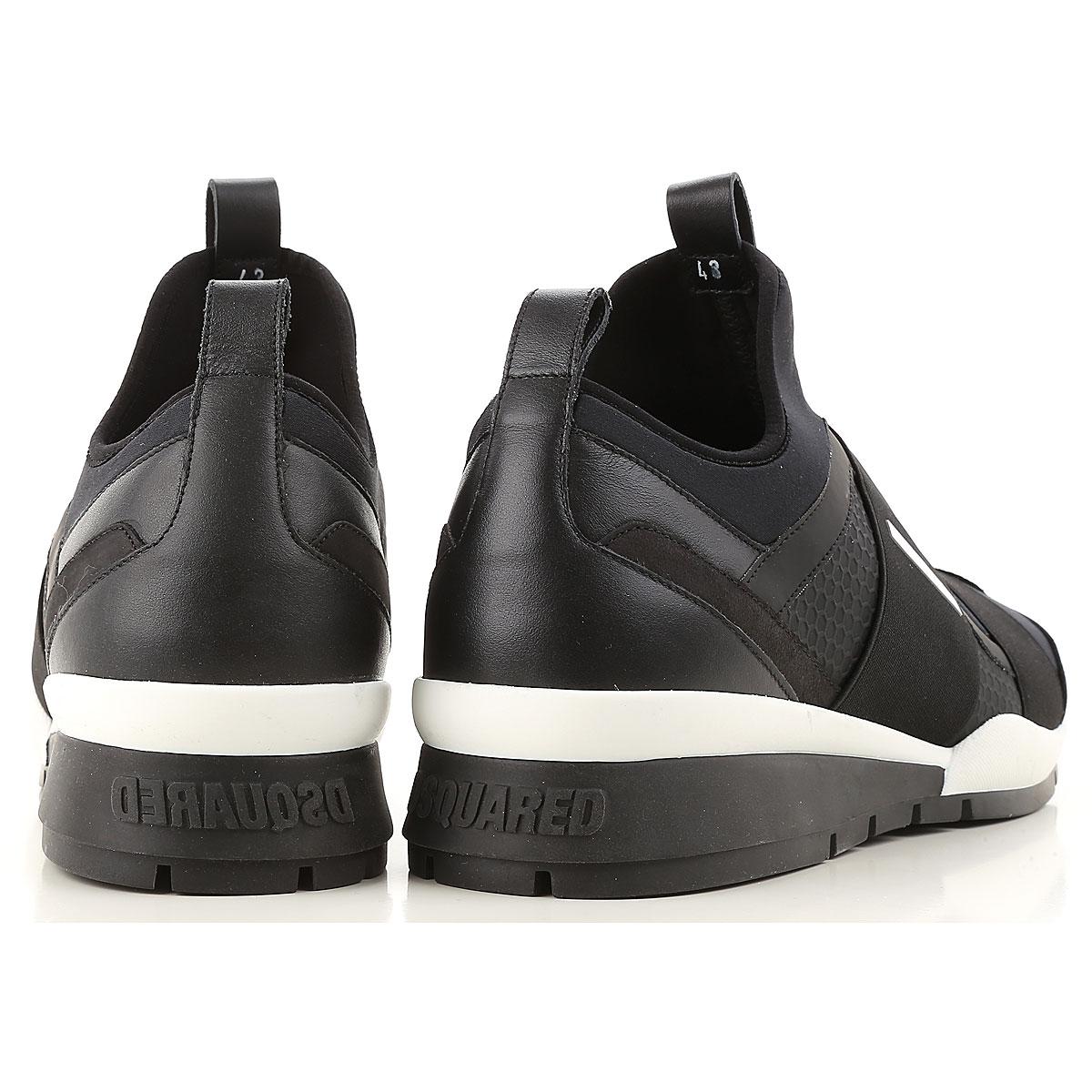 DSquared² Leather Sneakers For Men On Sale in Black for Men - Lyst