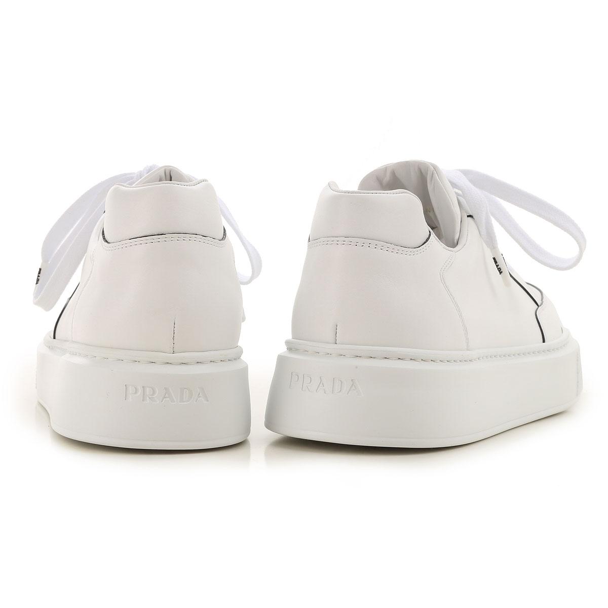 all white prada trainers