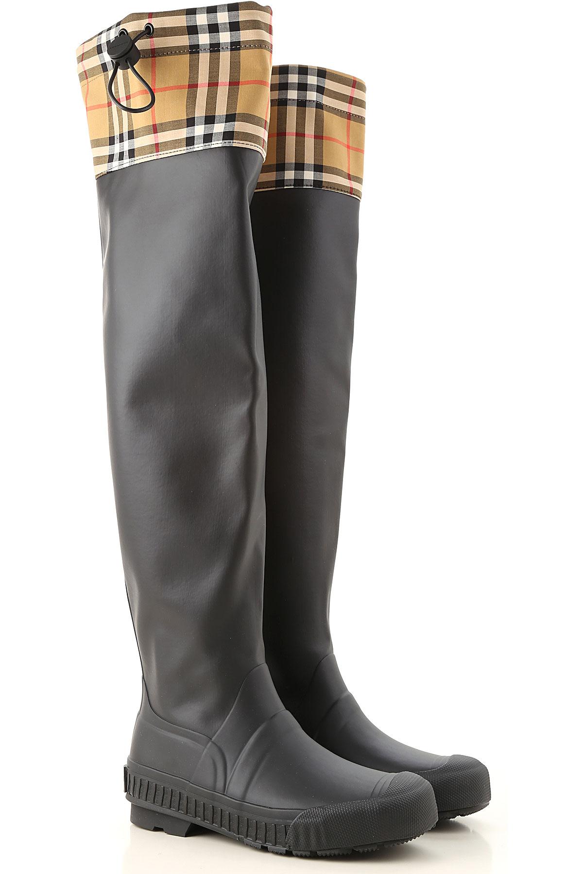burberry rain boots womens grey