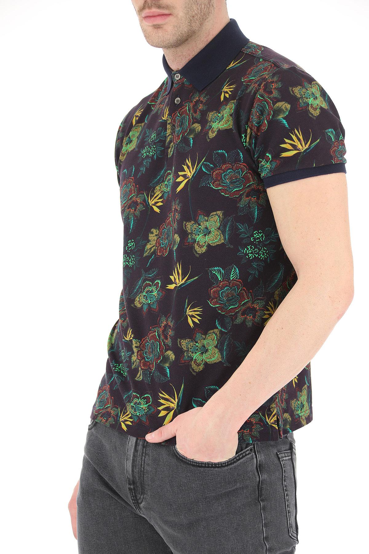 Etro Blue Cotton Polo Shirt for Men Lyst