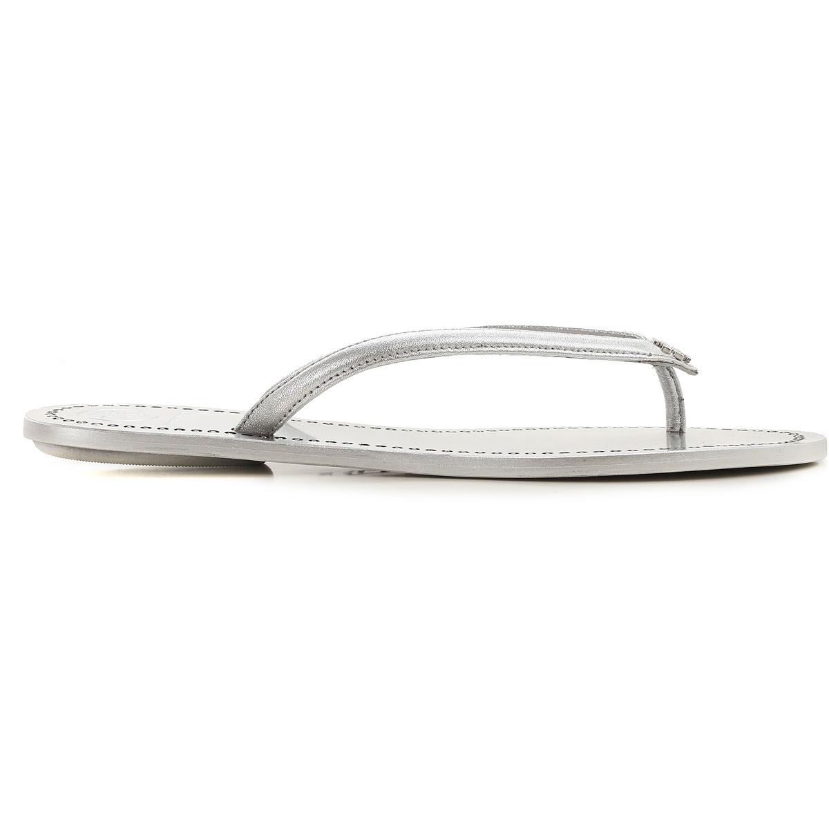womens silver flip flops