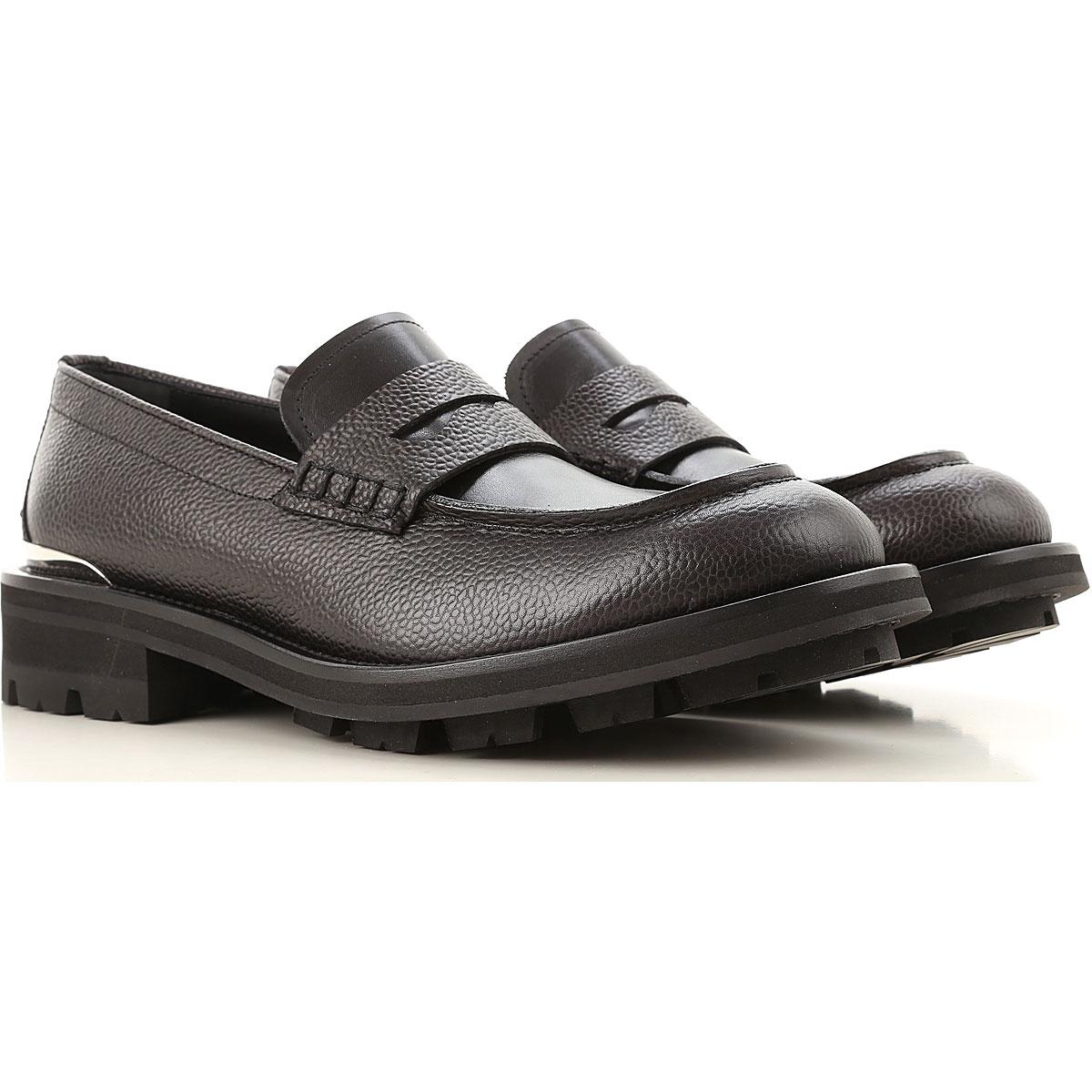 Alexander McQueen Leather Loafers For Men On Sale in Black for Men - Lyst