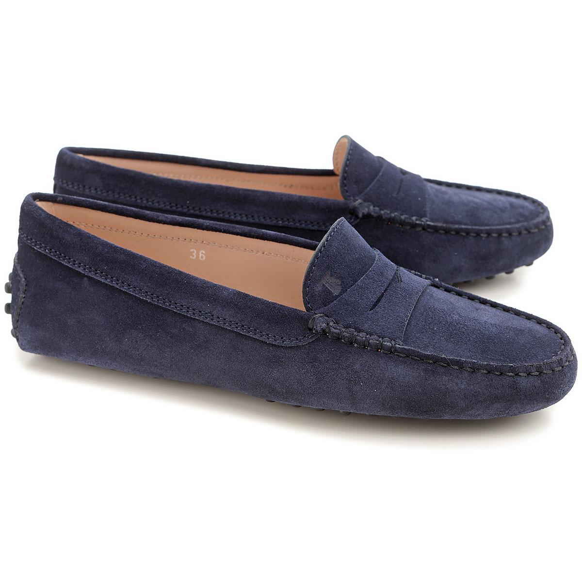 Tod's Suede Loafers For Women in Navy (Blue) - Lyst