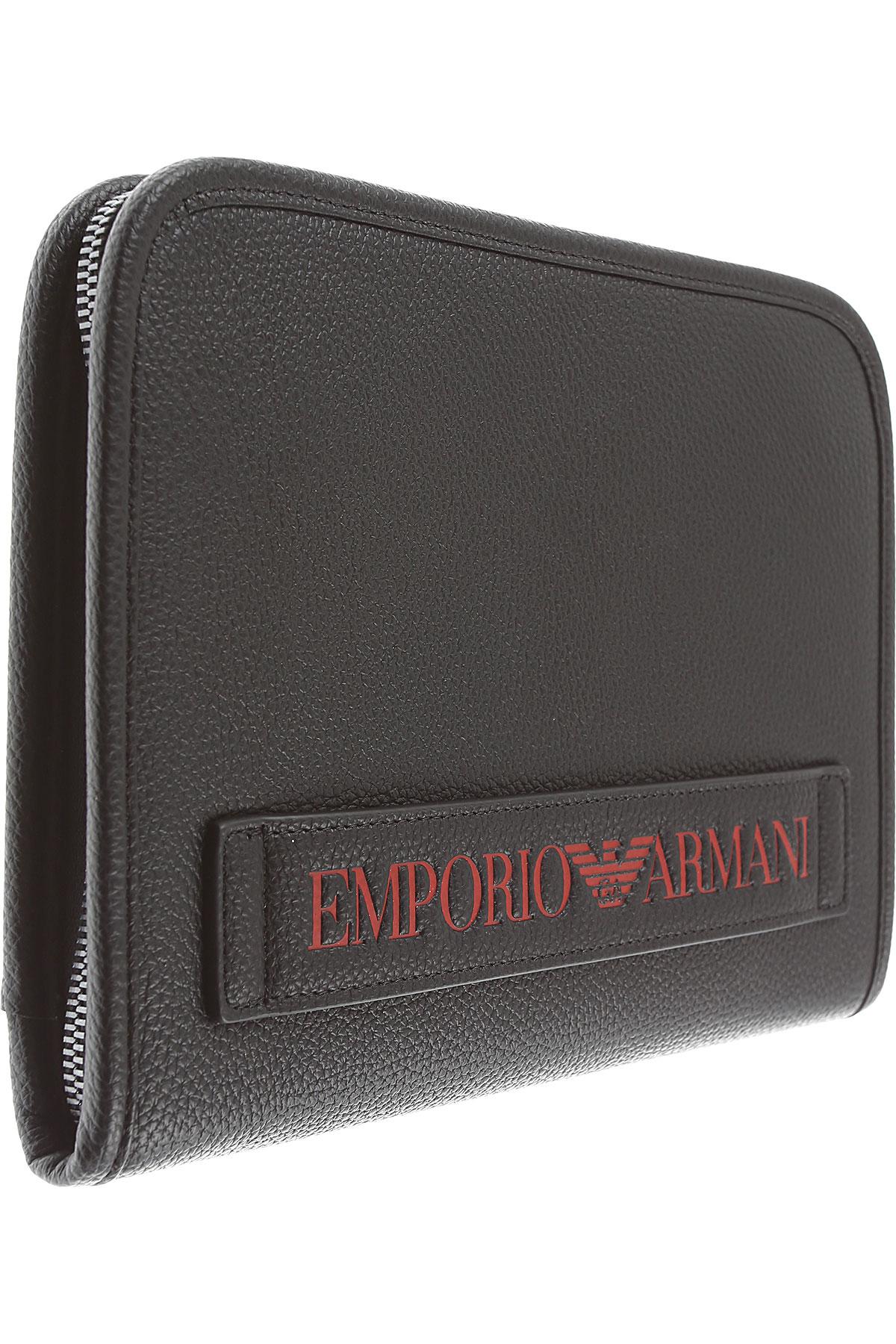 Emporio Armani Leather Wallet For Men On Sale in Black for Men - Lyst