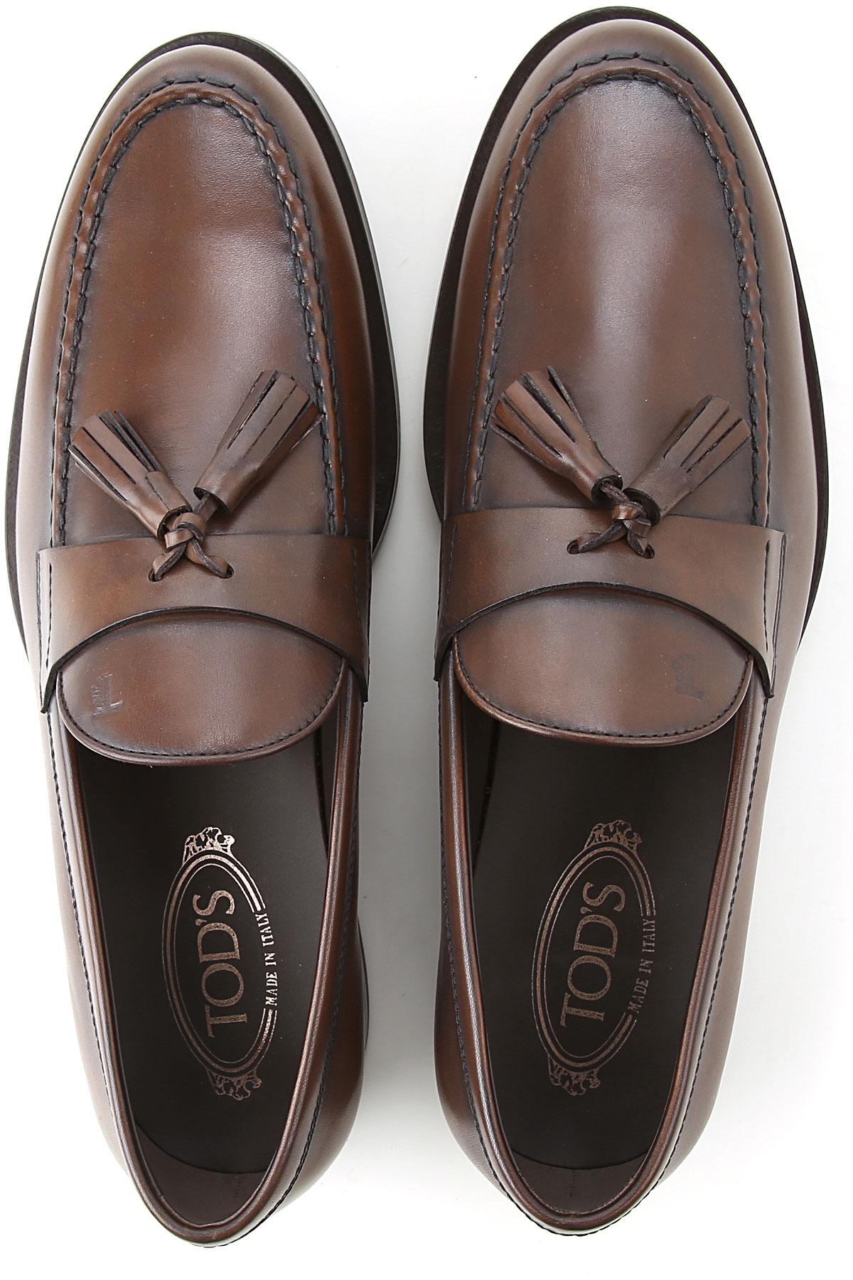 Tod's Leather Loafers For Men in Brown for Men - Lyst