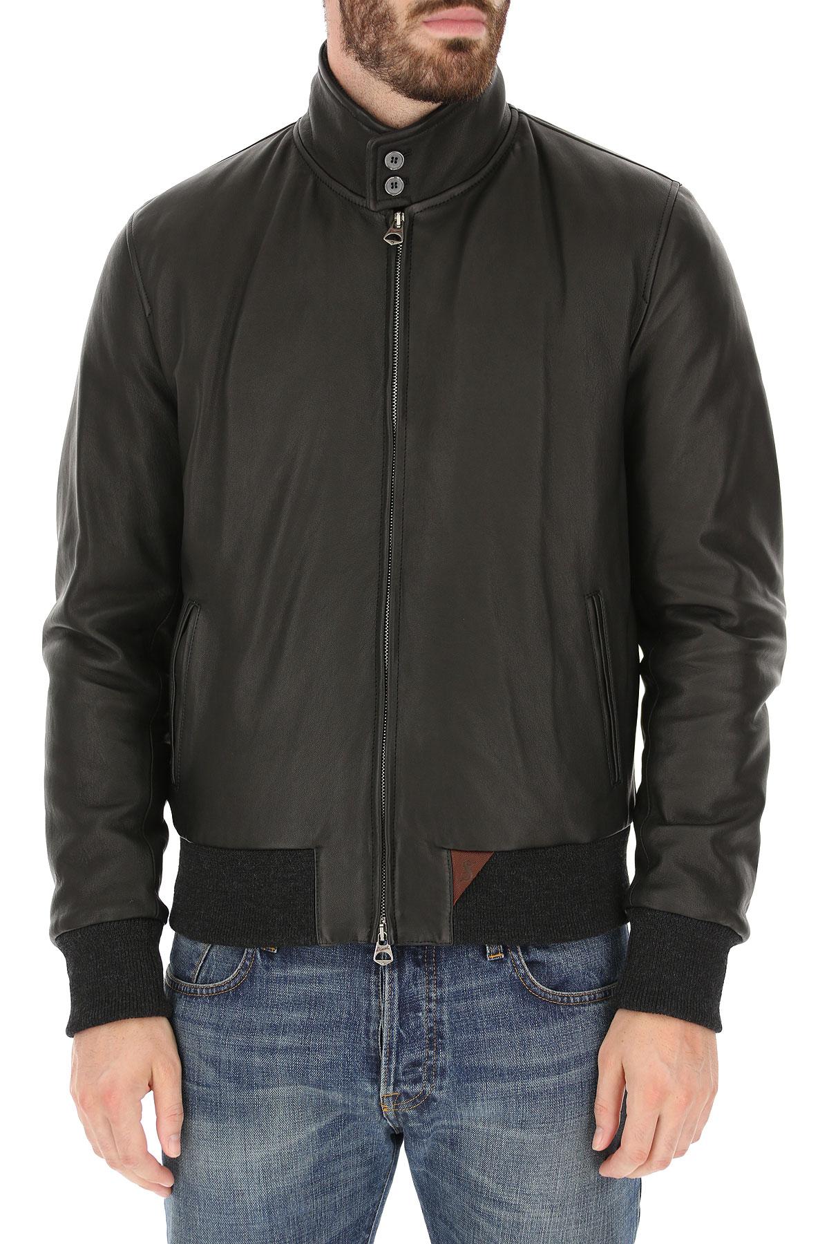 Stewart Leather Jacket For Men in Black for Men - Lyst