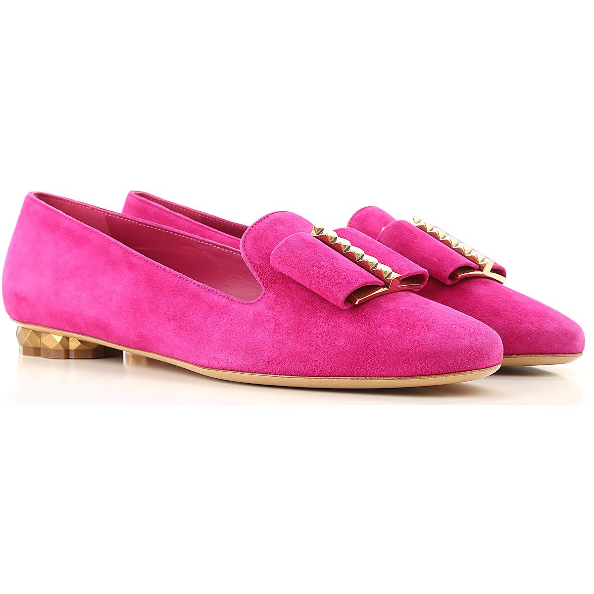 Ferragamo Leather Loafers For Women in Cerise Purple (Purple) - Save 2% ...
