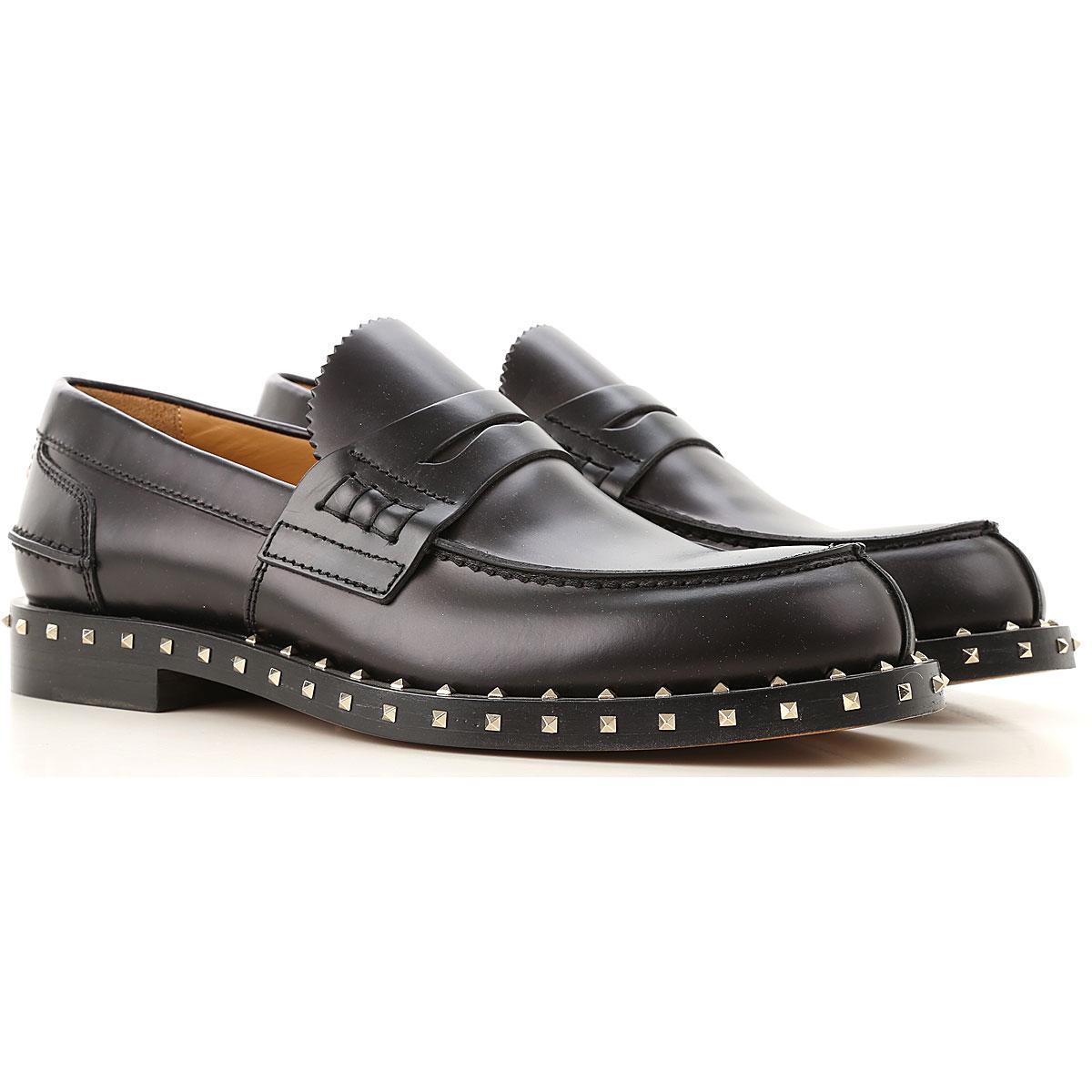 Valentino Leather Loafers For Men On Sale in Black for Men - Save 46% - Lyst