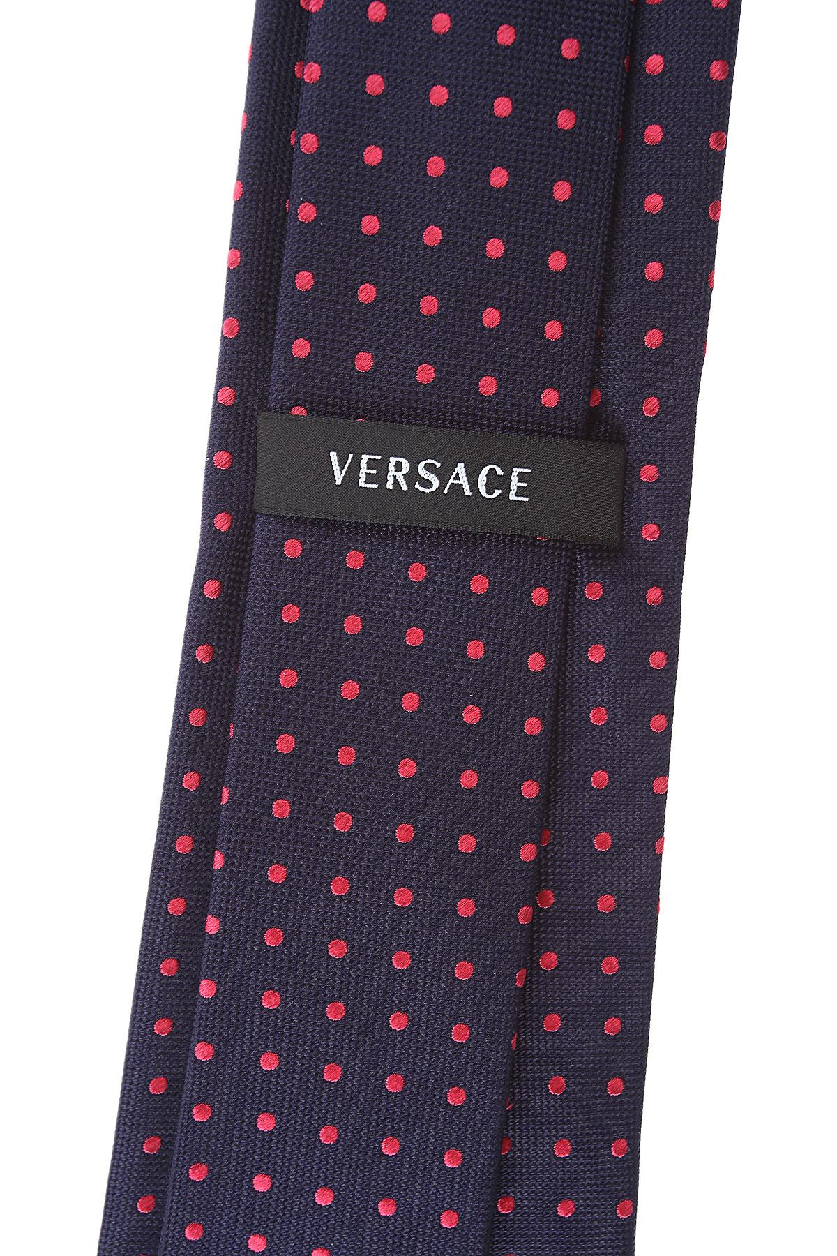 Versace Silk Ties On Sale in Blue for Men - Lyst