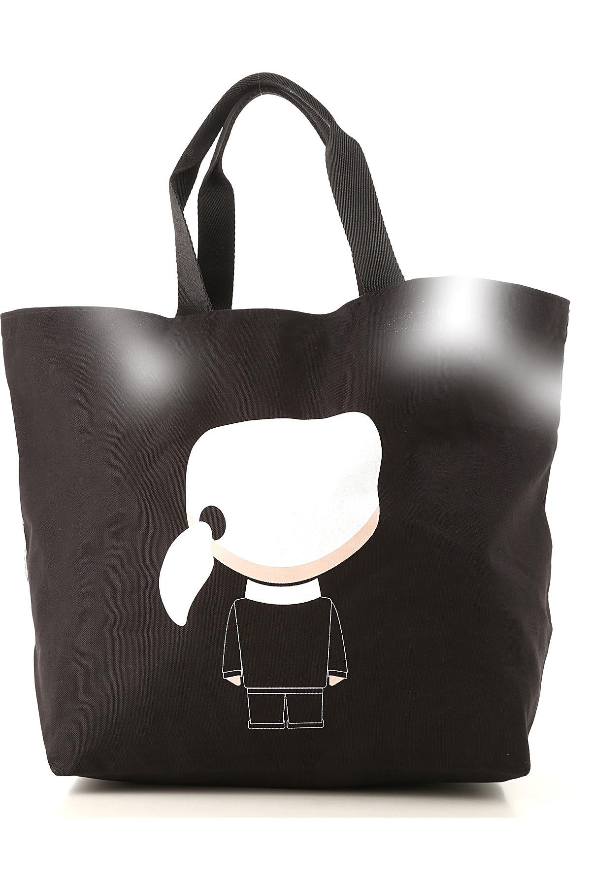 Karl Lagerfeld Canvas Handbags in Black - Lyst