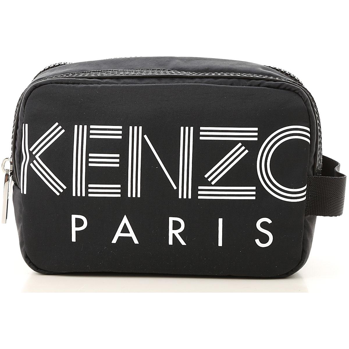 KENZO Synthetic Cosmetic Pouch in Black 