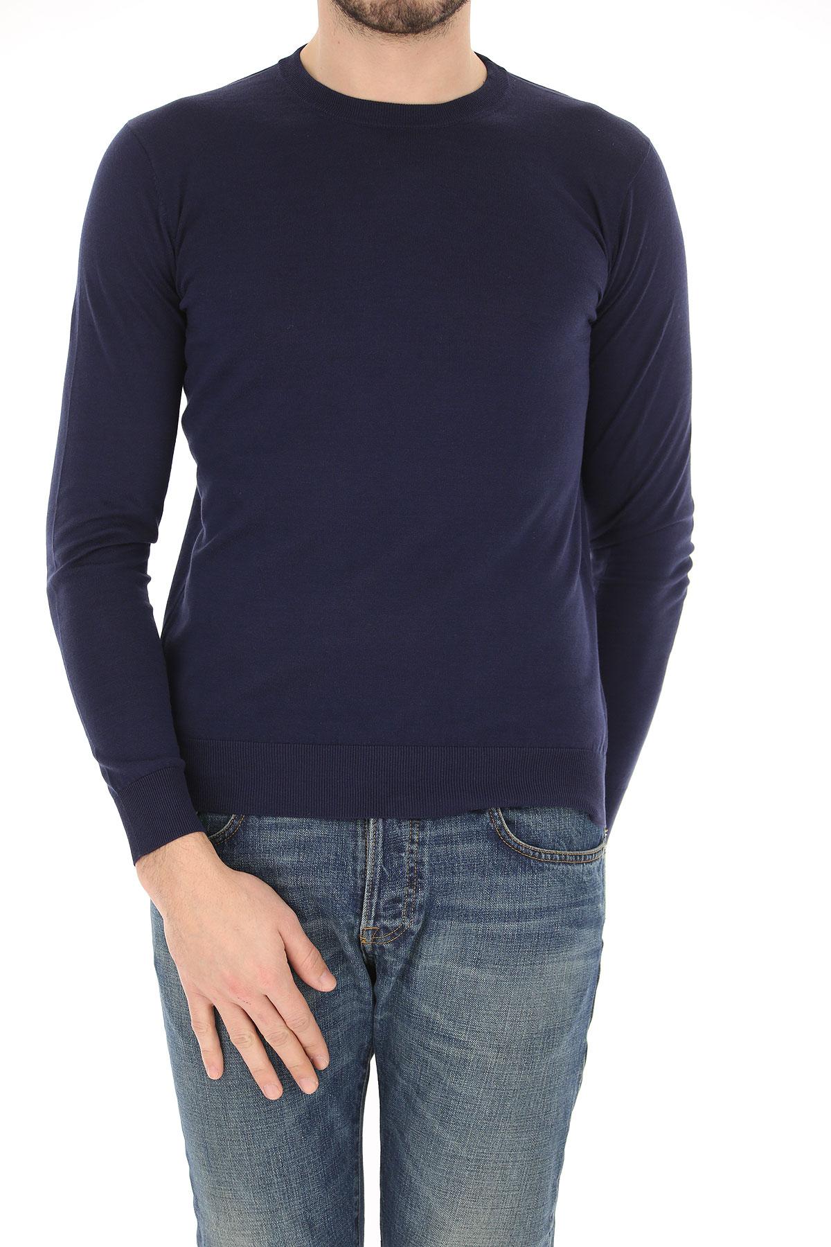 Guess Silk Sweater For Men Jumper On Sale in Night Blue (Blue) for Men