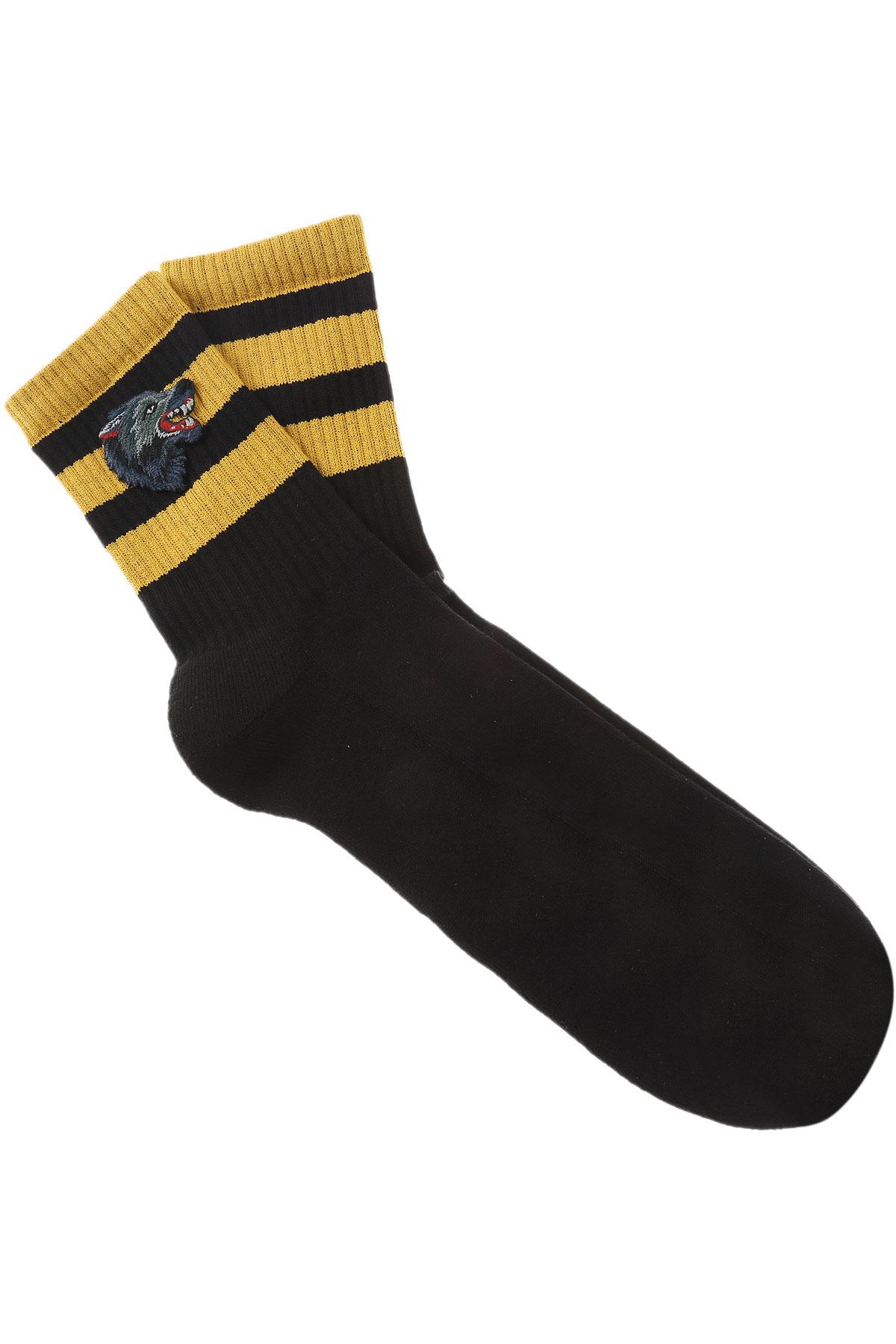 Gucci Cotton Embroidered Wolf Socks in Black for Men Lyst