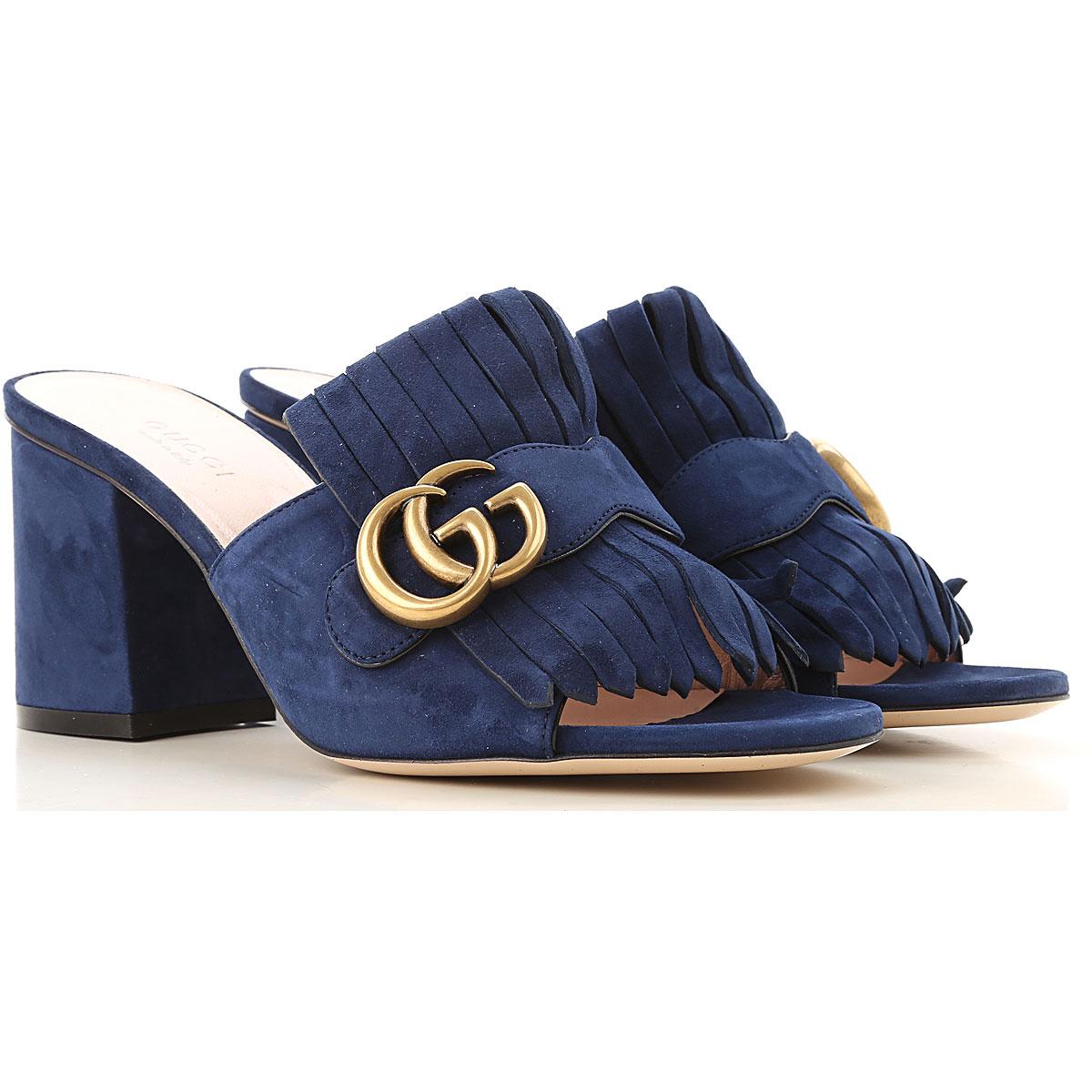 gucci blue mules