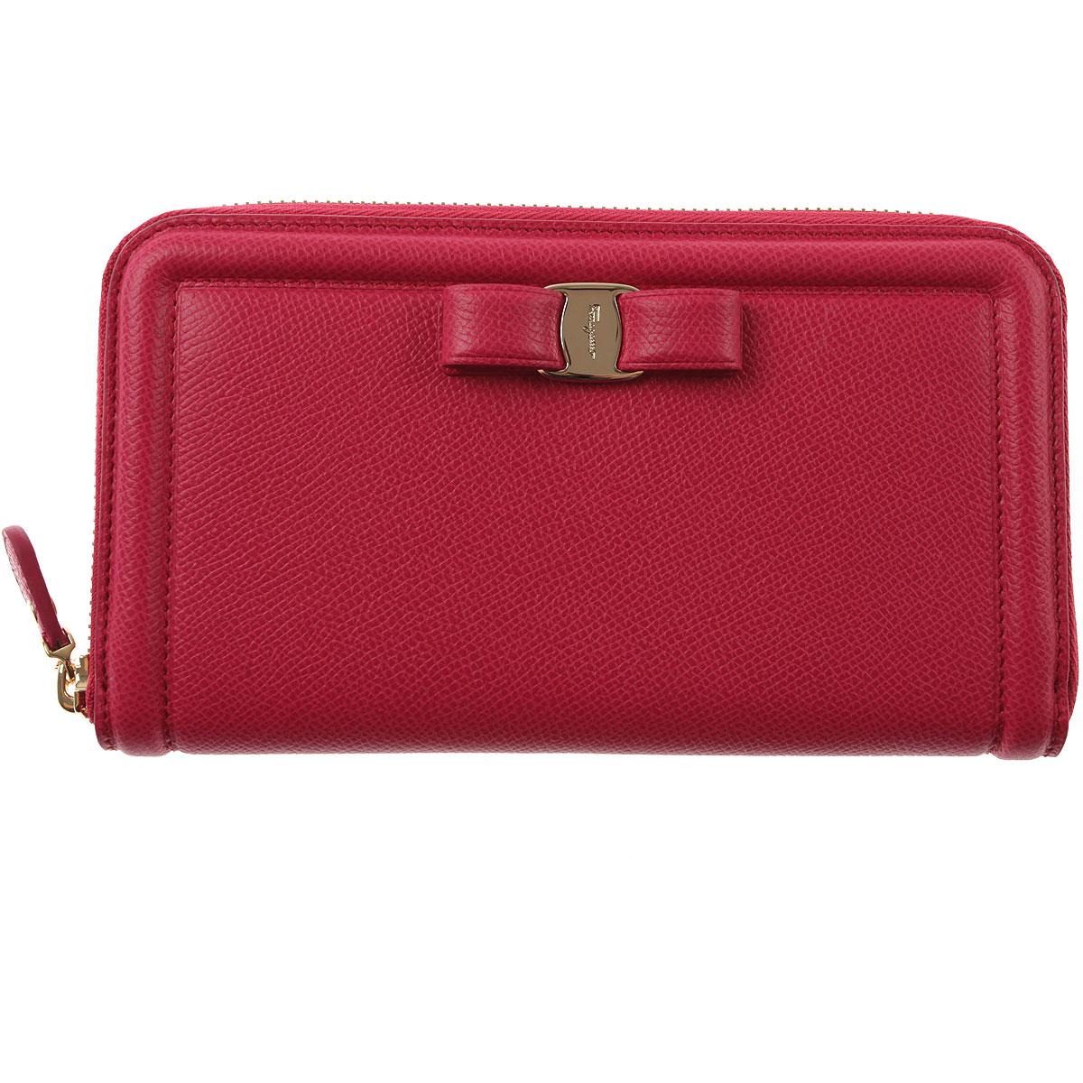 Ferragamo Leather Wallet For Women On Sale In Outlet in Red - Lyst