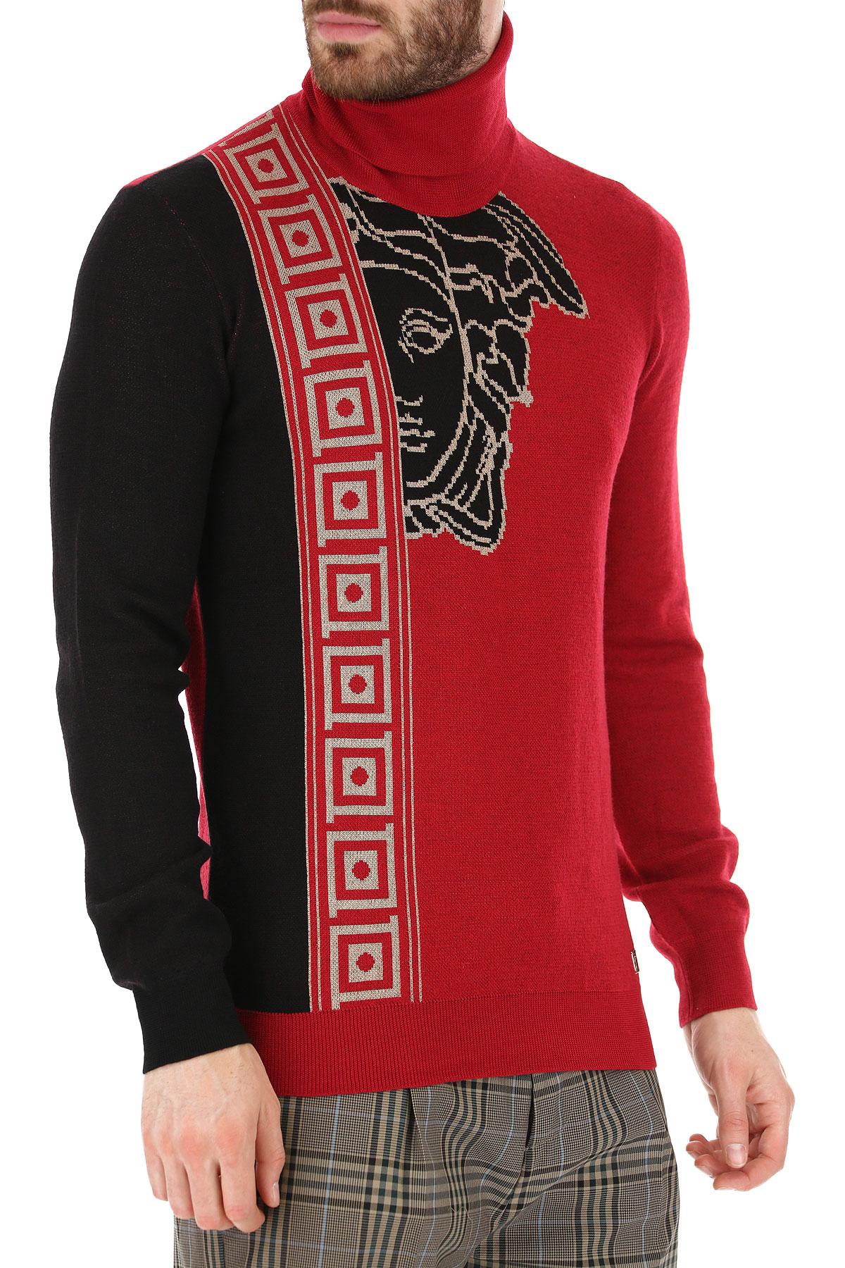Versace Wool Sweater For Men Jumper in Bordeaux Red (Red) for Men - Lyst