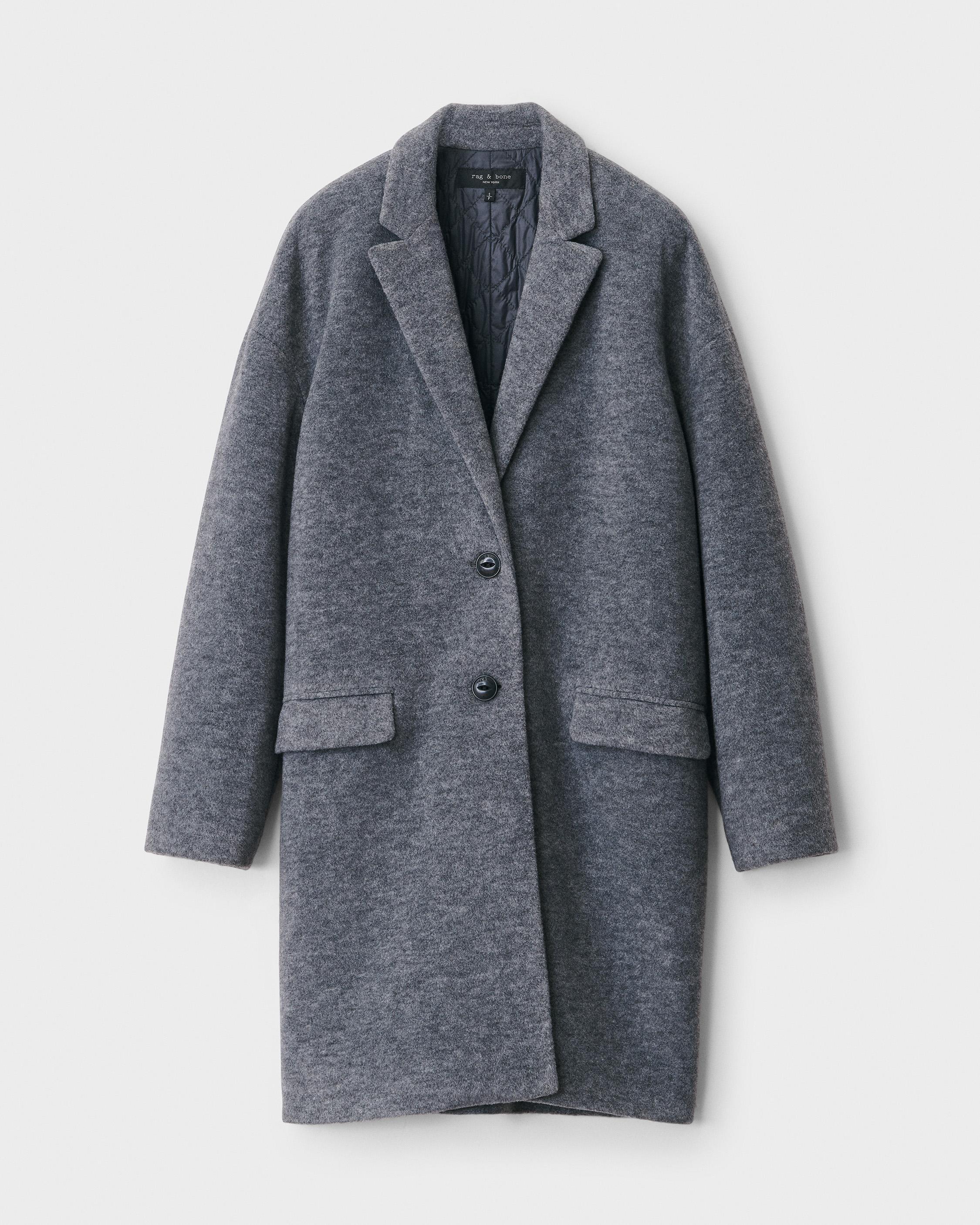 Rag & Bone Estelle Cocoon Wool Blend Coat in Light Grey (Gray) | Lyst