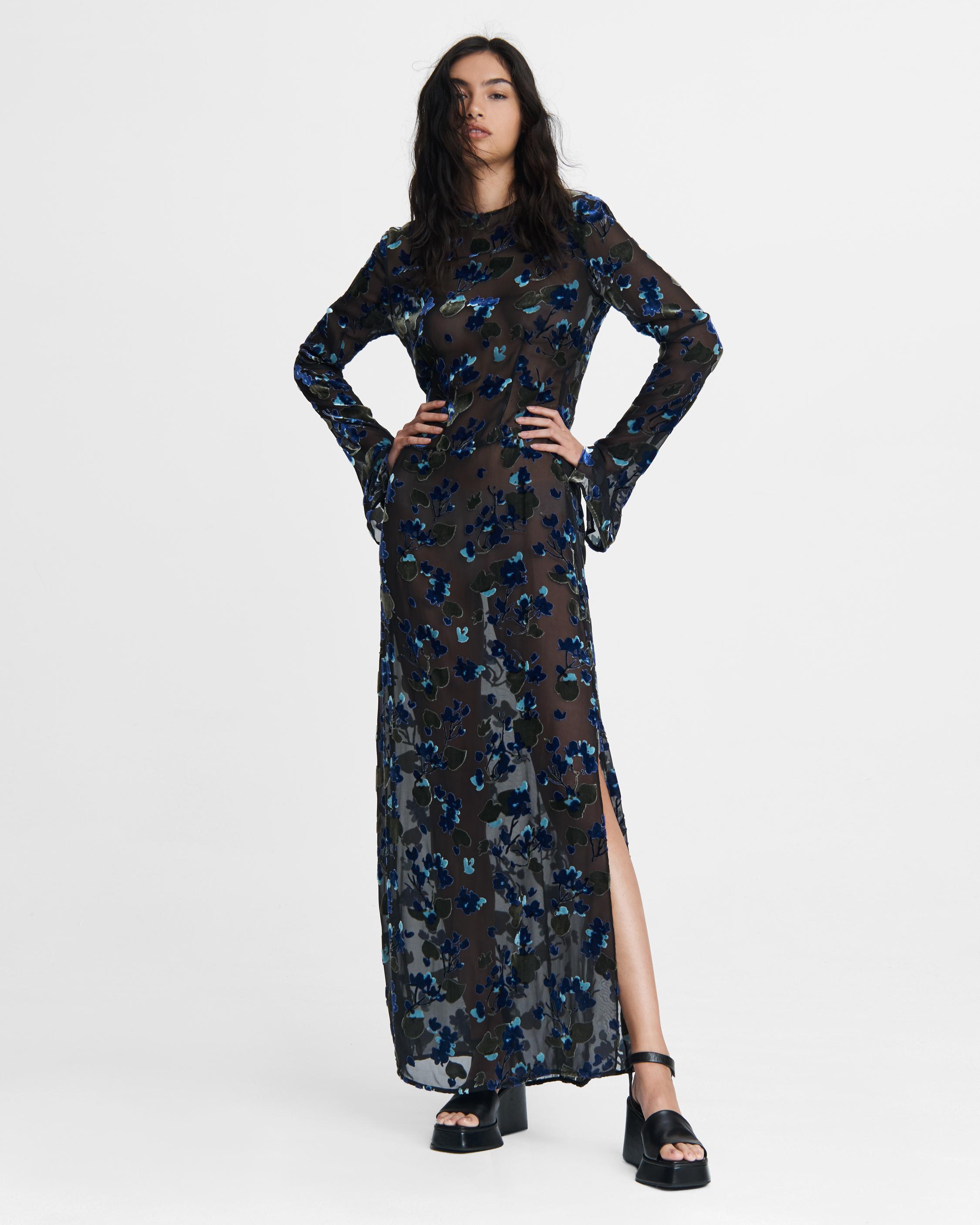 Rag \u0026 Bone Gigi Column Maxi Dress Silk 
