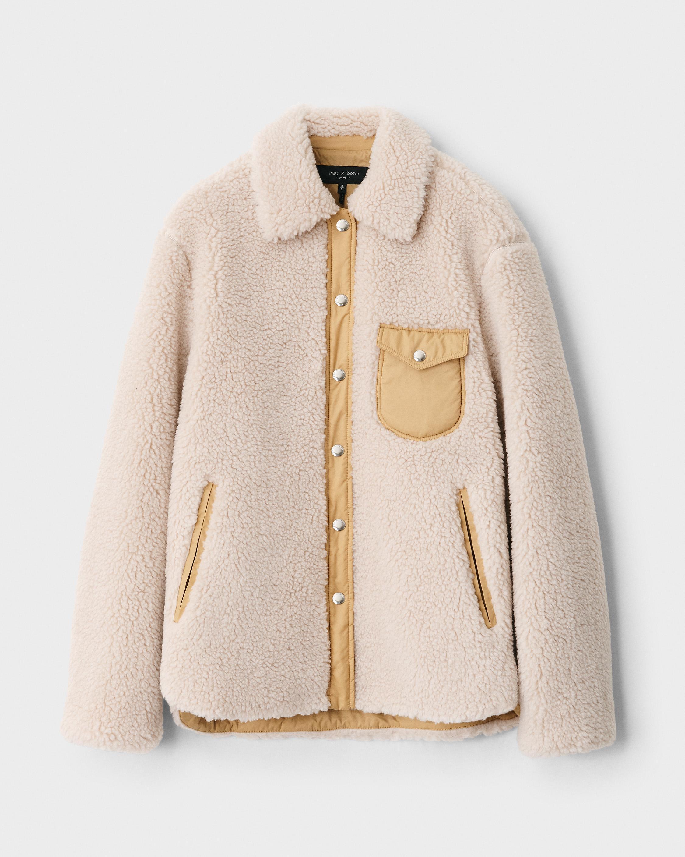 oversized sherpa shirt