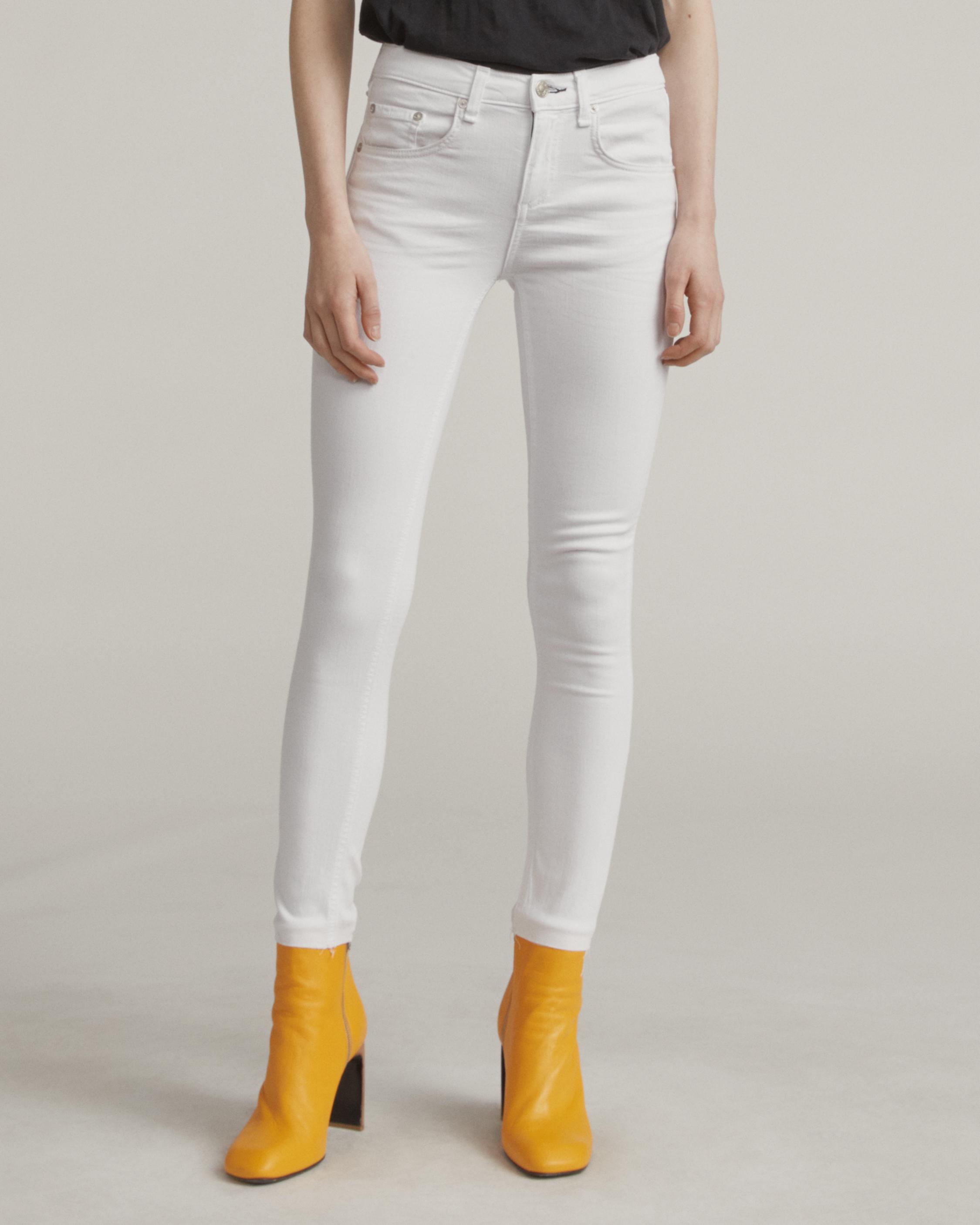 rag and bone high rise ankle skinny white