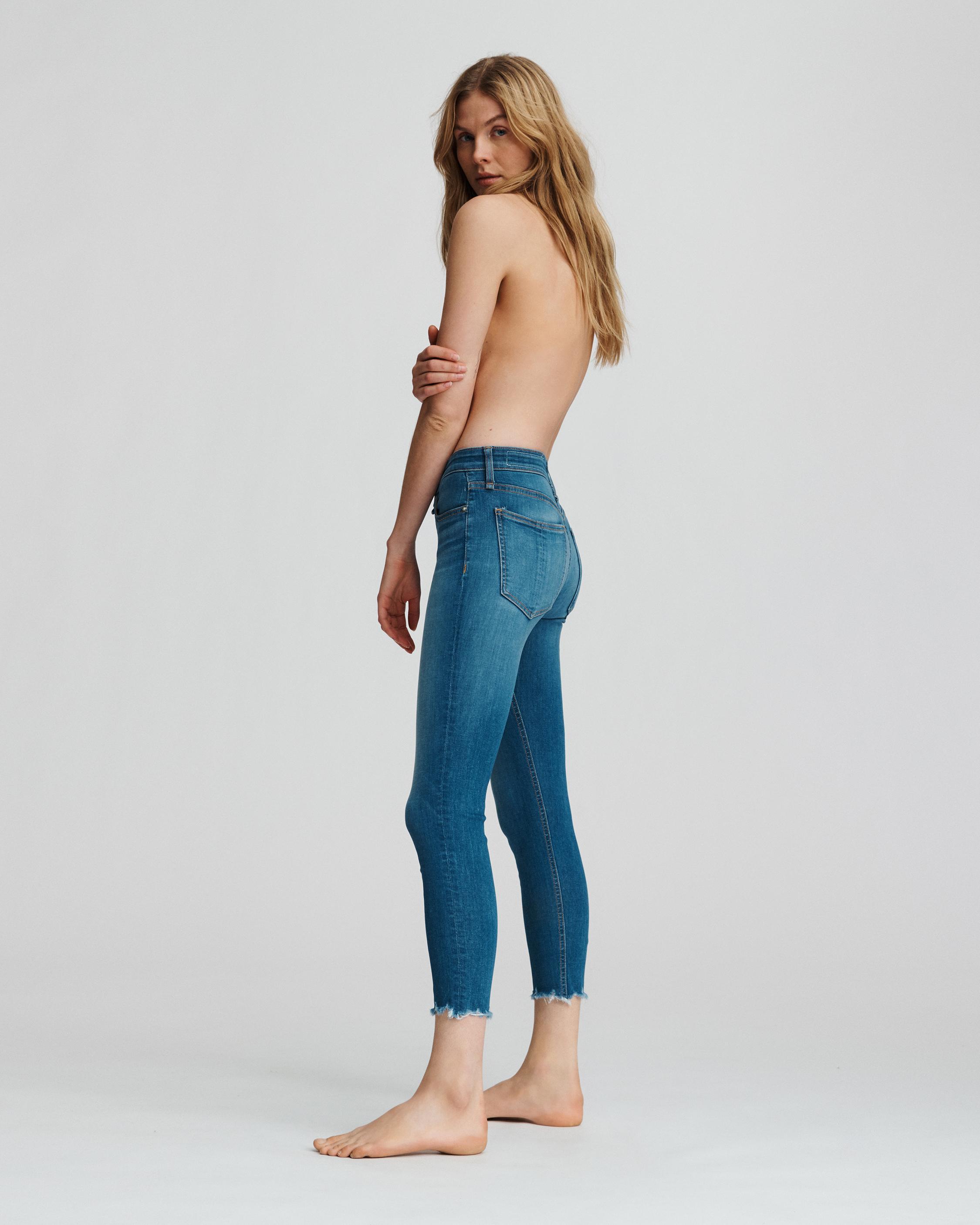 Rag & Bone Denim Cate Mid-rise Ankle Skinny in Flint (Blue) - Lyst