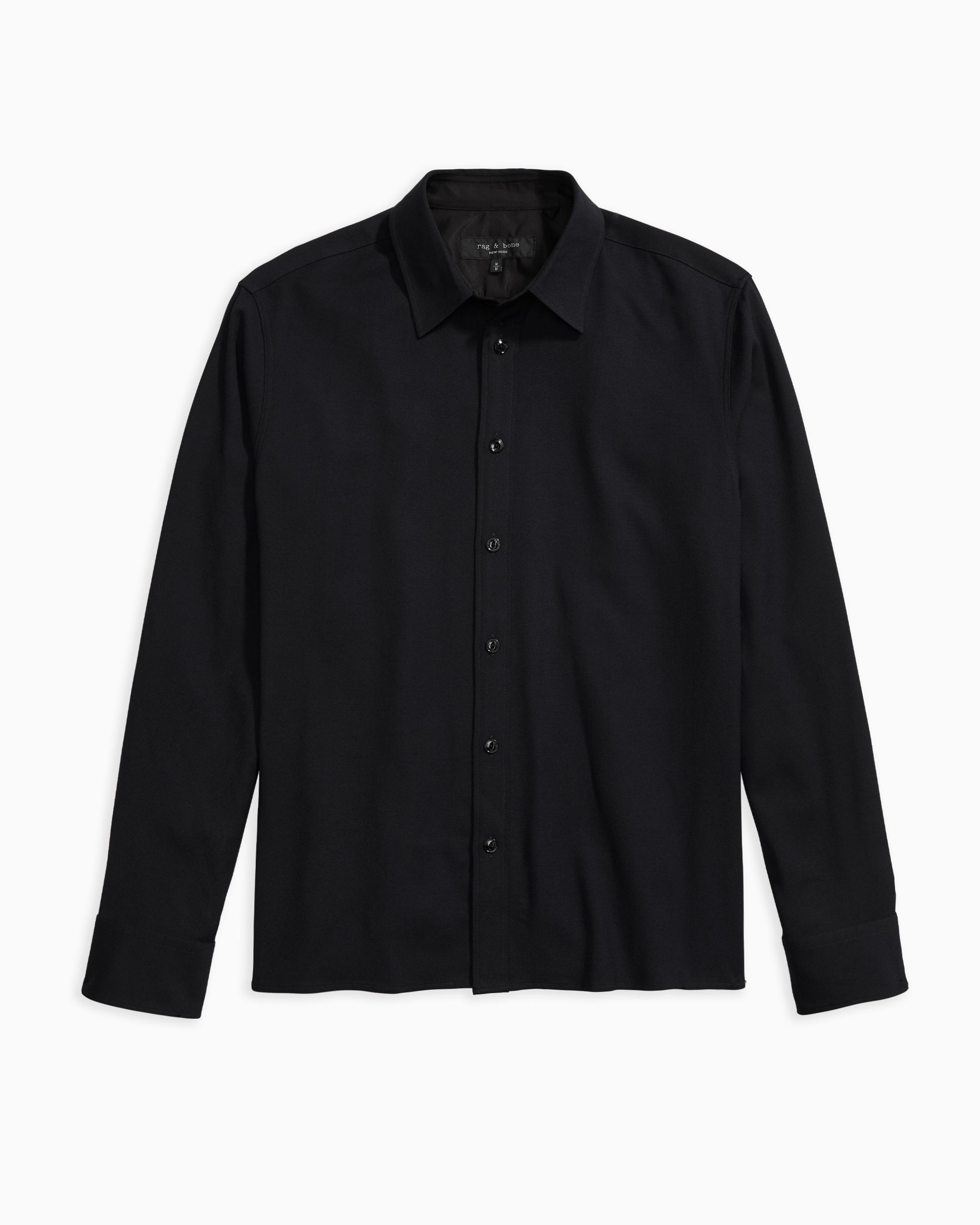 Rag & Bone Dalton Shirt - Wool Crepe Classic Fit Button Down Shirt in ...