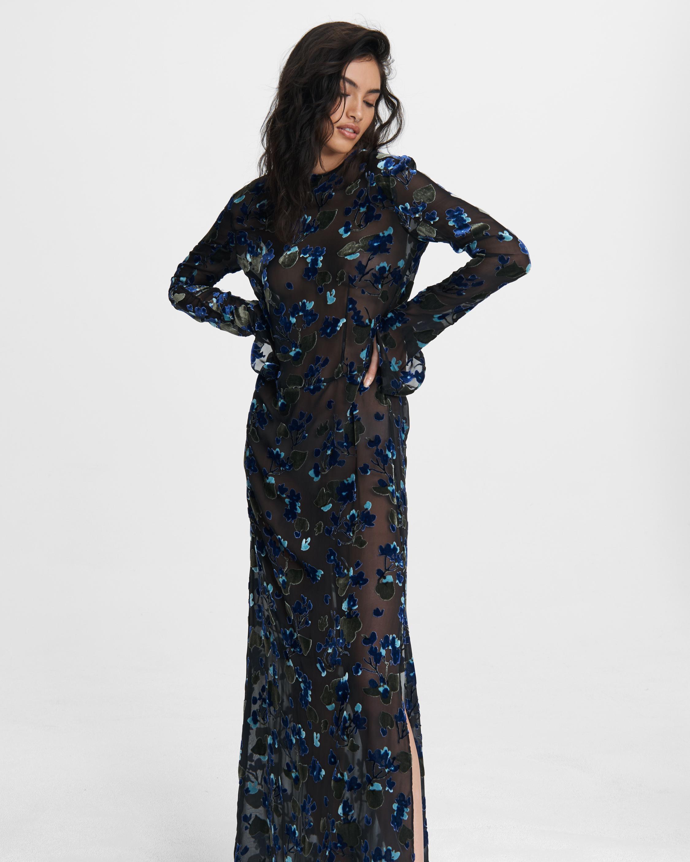 Rag \u0026 Bone Gigi Column Maxi Dress Silk 