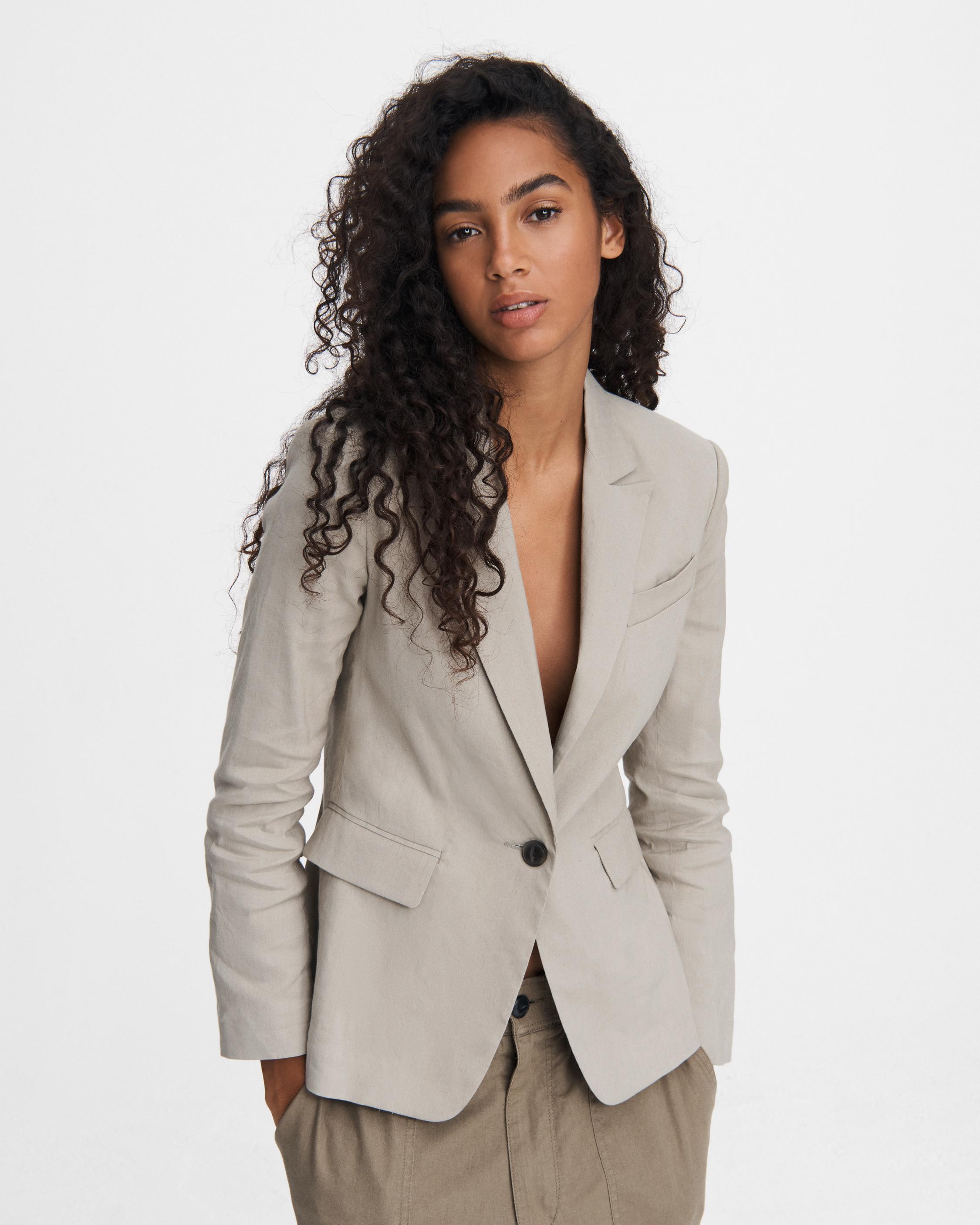 Rag & Bone Rylie Linen Blazer Tailored Fit Blazer Lyst