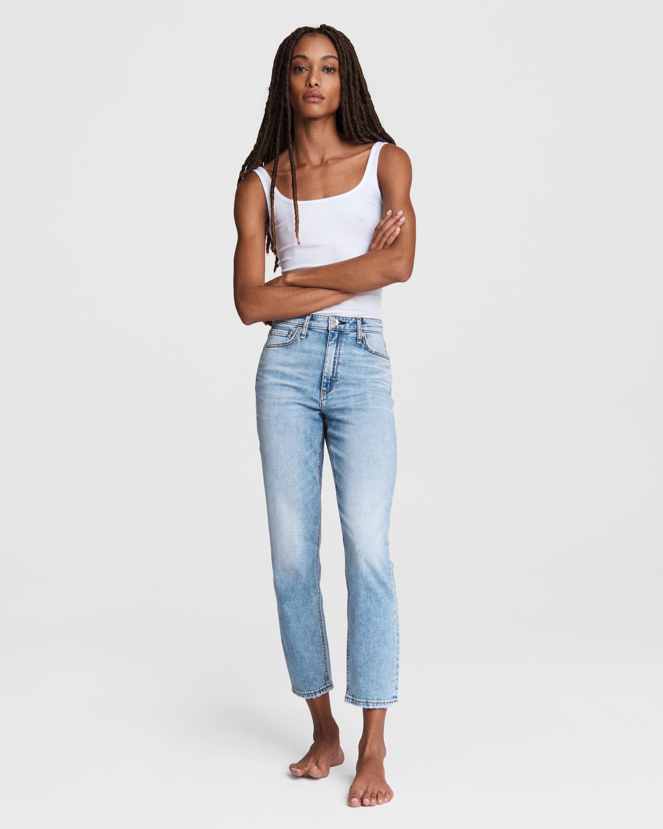 Rag & Bone Nina High-rise Cigarette in Blue | Lyst
