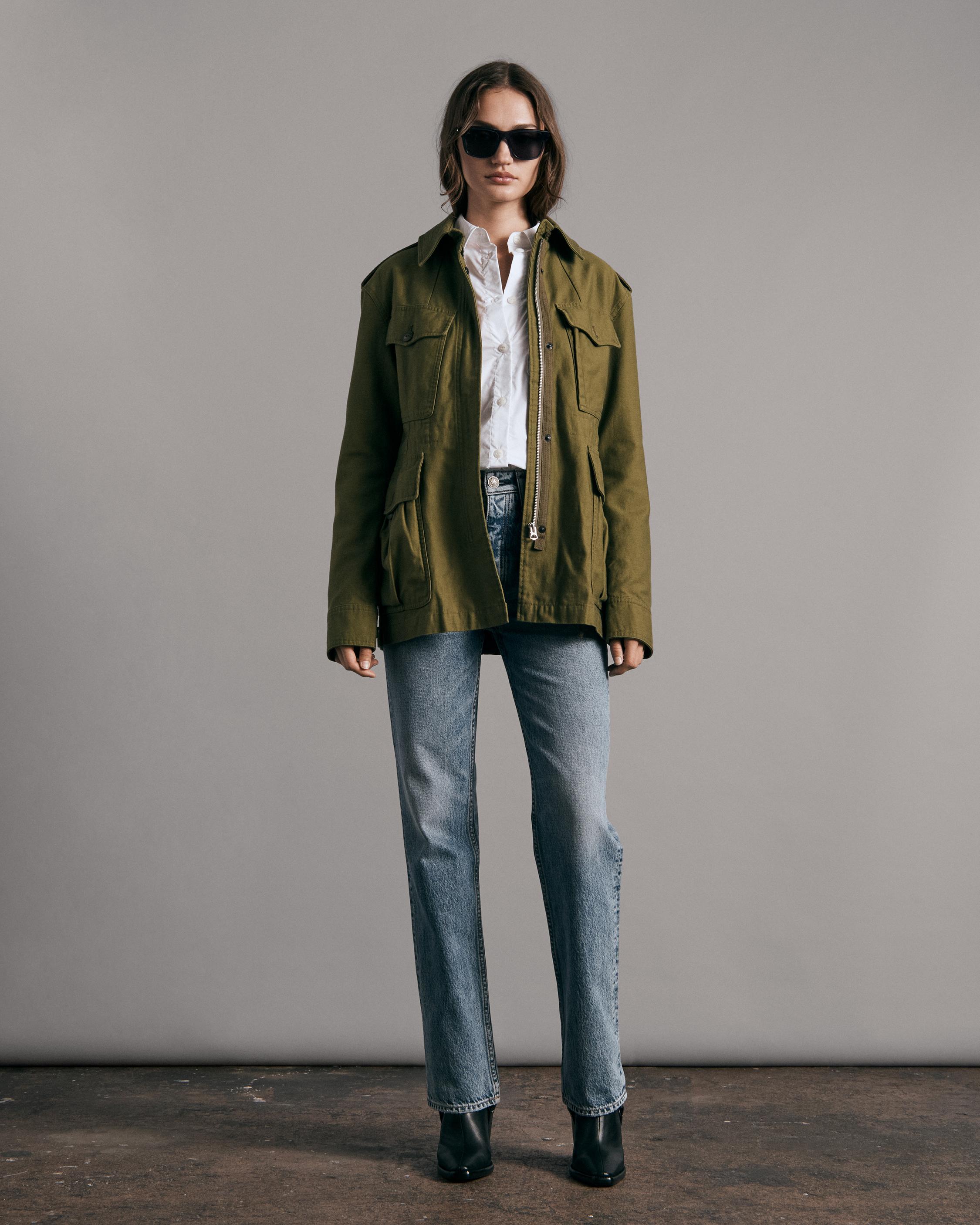Rag & Bone Lorenz Cotton Military Jacket in Army Green (Green) Lyst UK
