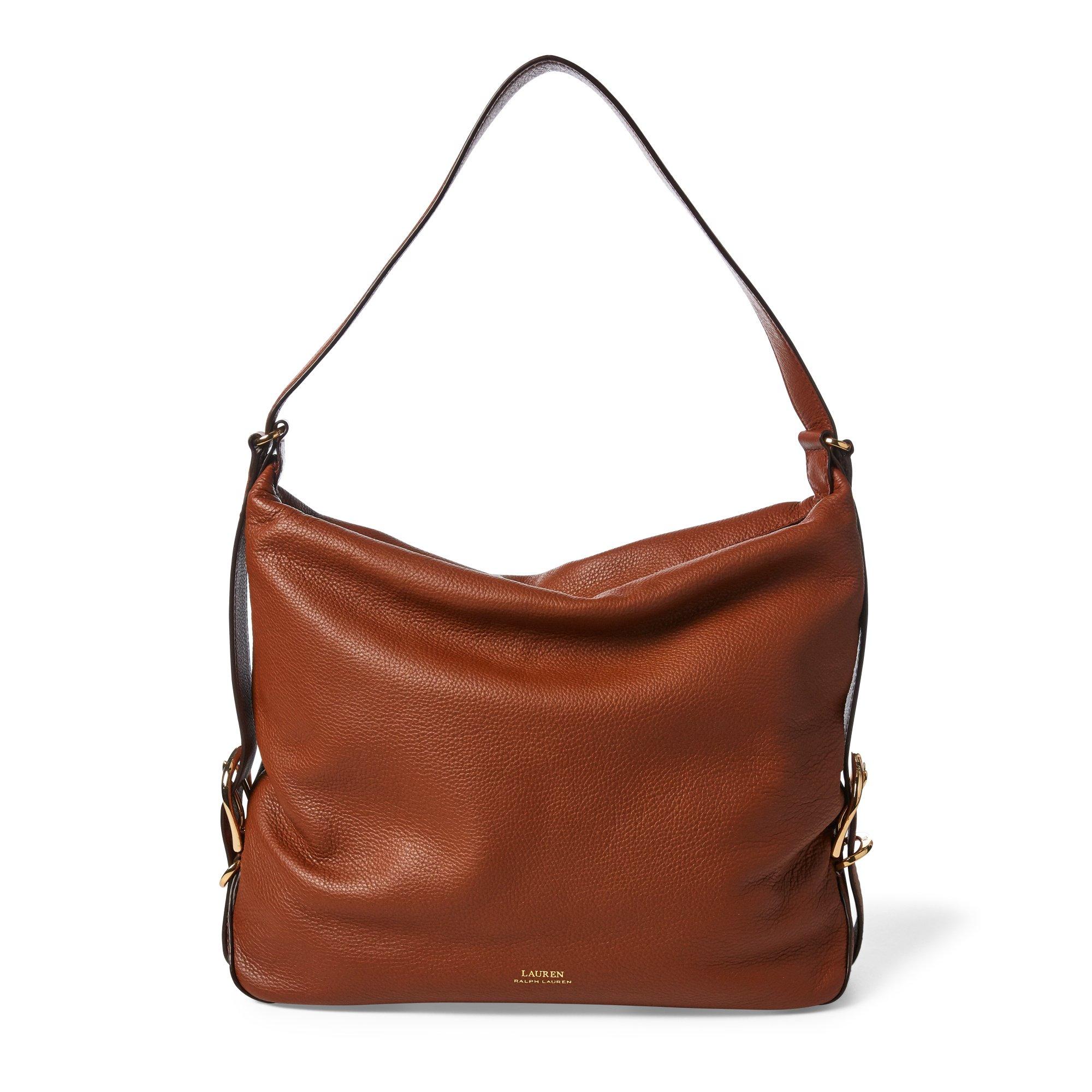 ralph lauren tan leather bag