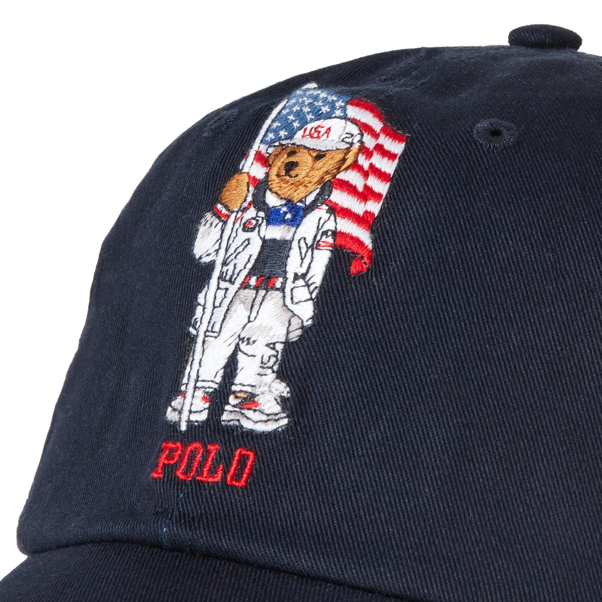 Team Usa Polo Bear Chino Ball Cap 