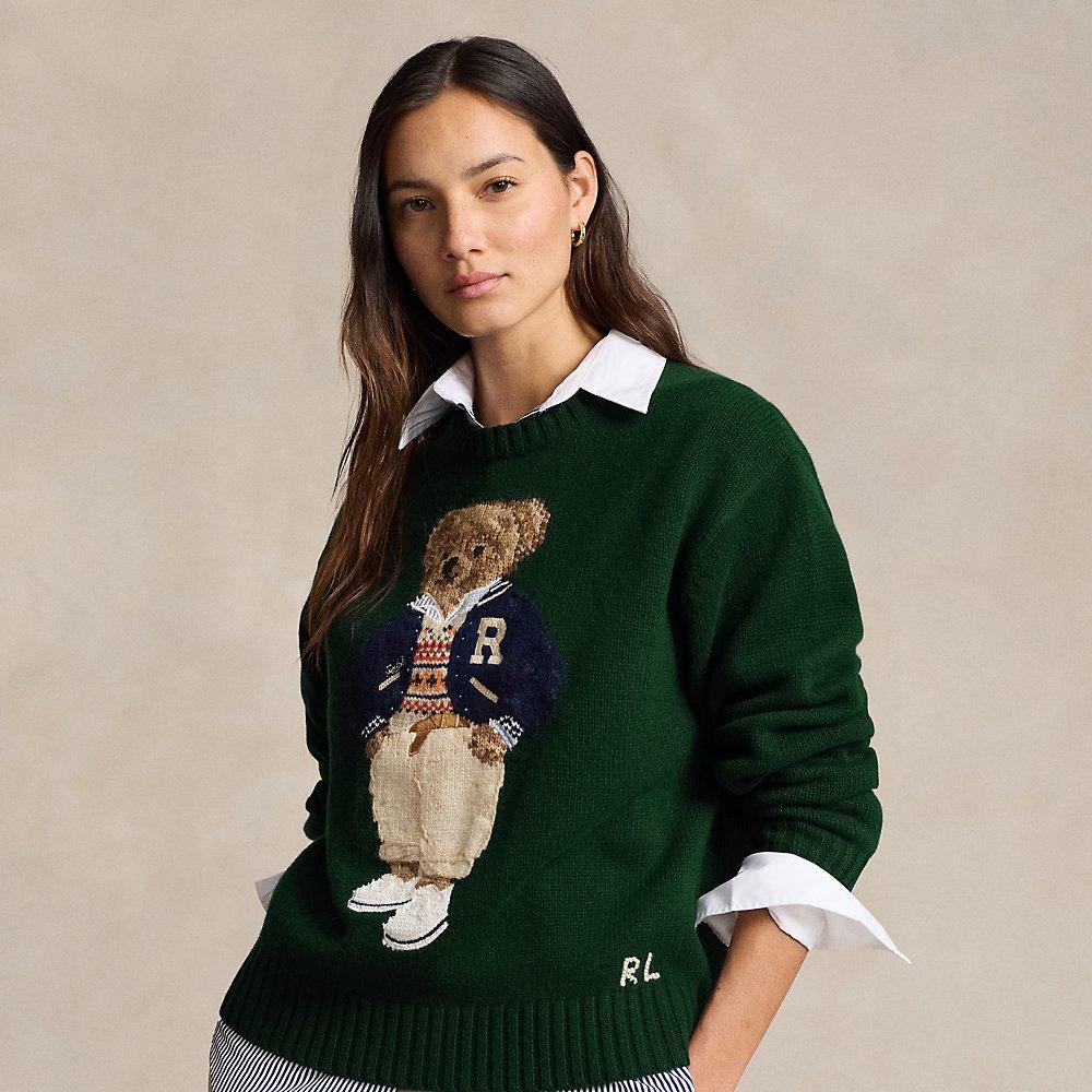 Polo Ralph Lauren Polo Bear Wool-Cashmere Jumper in Green | Lyst