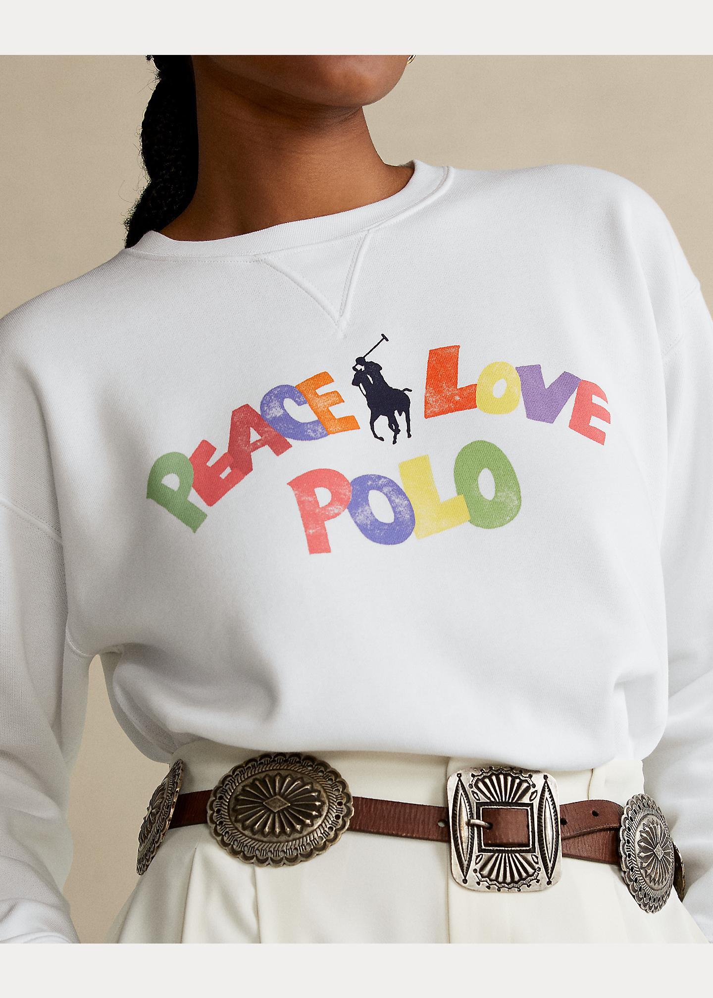 Peace love polo sweatshirt hotsell