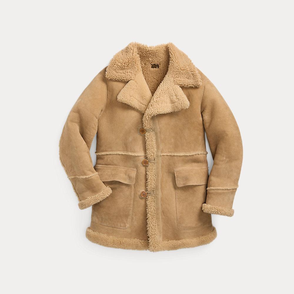 RRL Shearling Coat in Metallic for Men Lyst UK