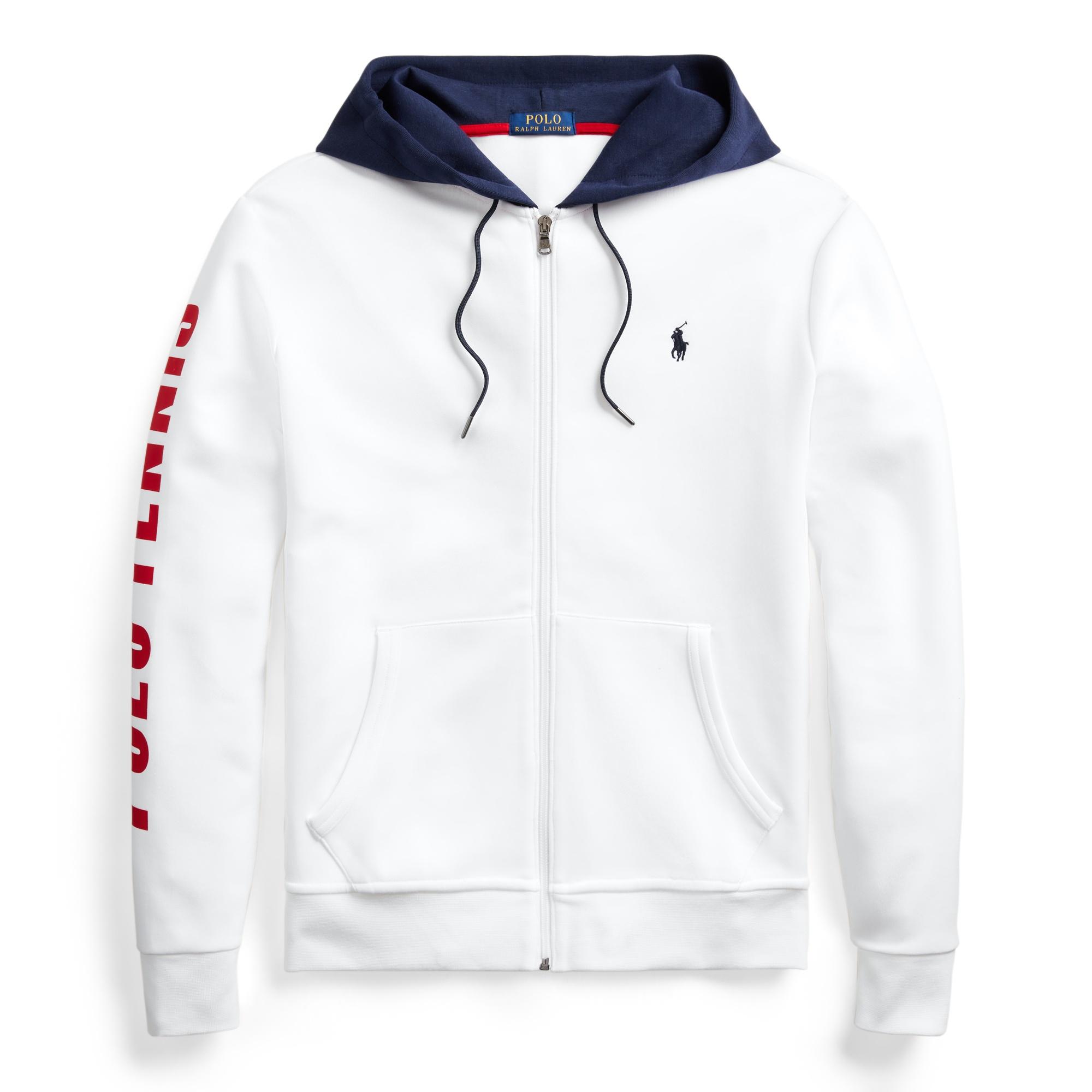 Polo Ralph Lauren Synthetic Polo Tennis Doubleknit Hoodie in White for Men Lyst