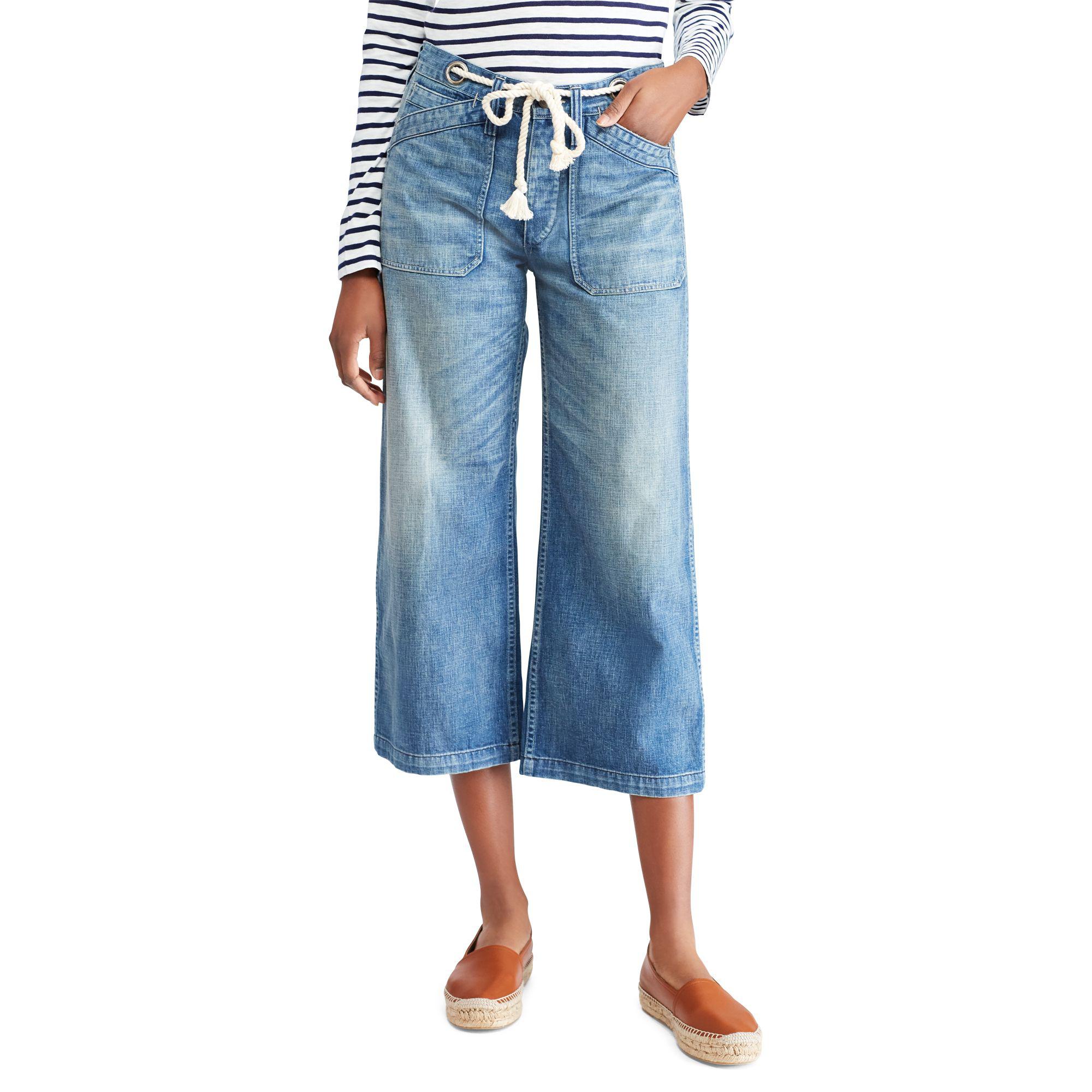 Polo Ralph Lauren Wide-leg Crop Jean in Blue