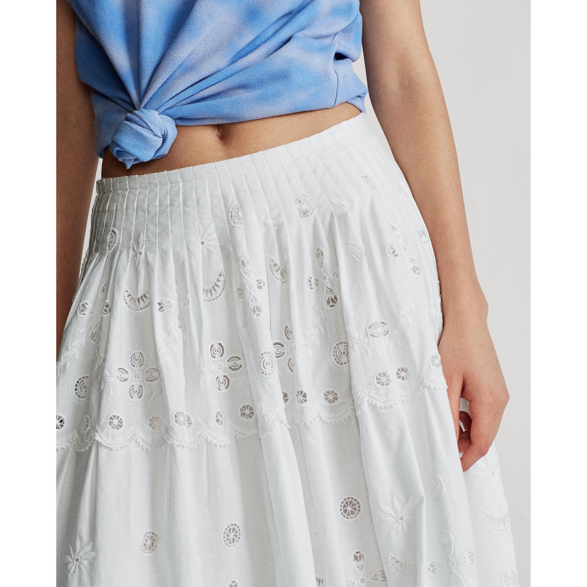 Polo Ralph Lauren MESH SKIRT-SKIRT-A LINE White - Free delivery