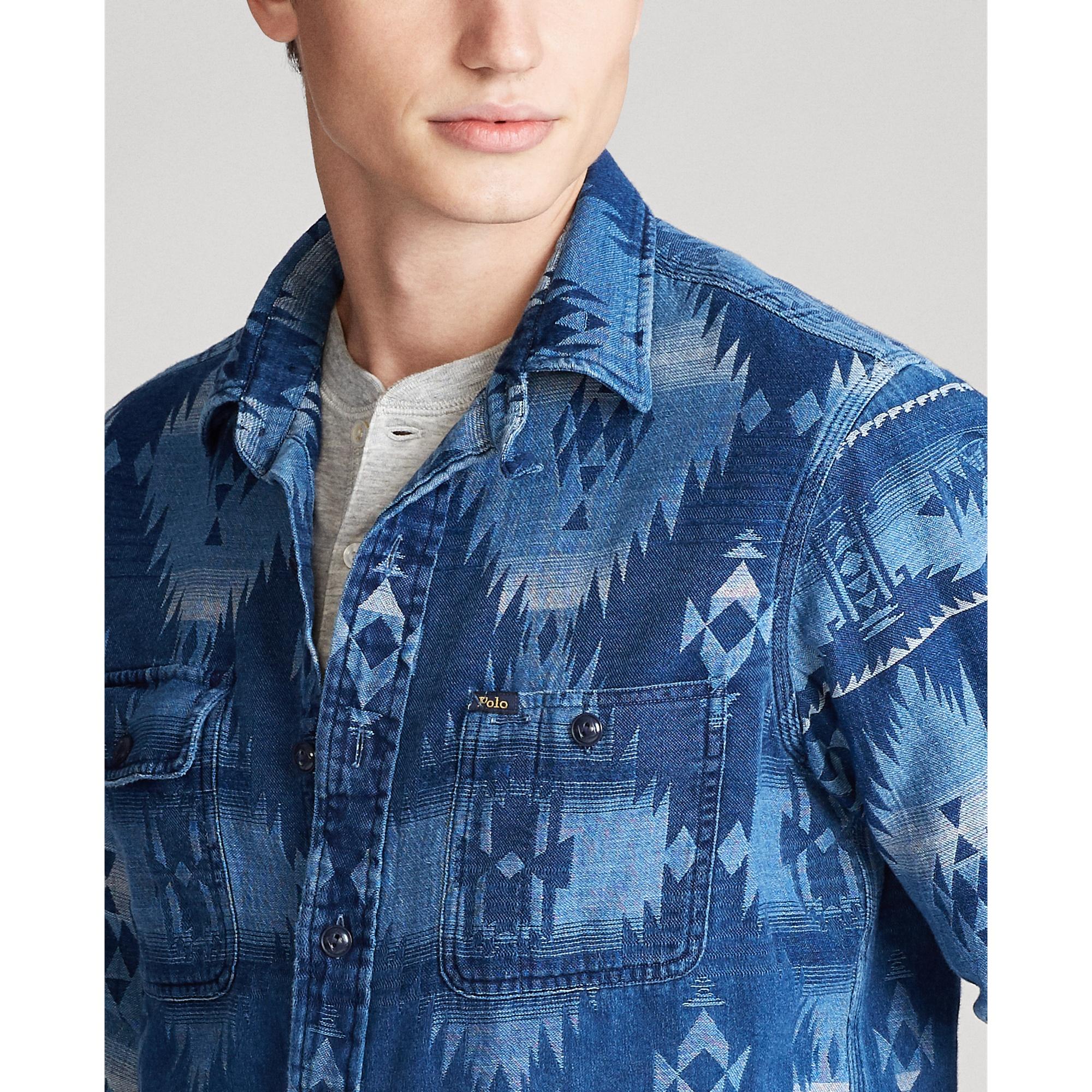 Ralph Lauren The Indigo Southwestern Shirt in Blue for Men | Lyst